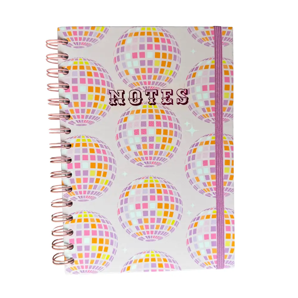 Notes Disco Ball Sert Kapak Defter Çizgili)