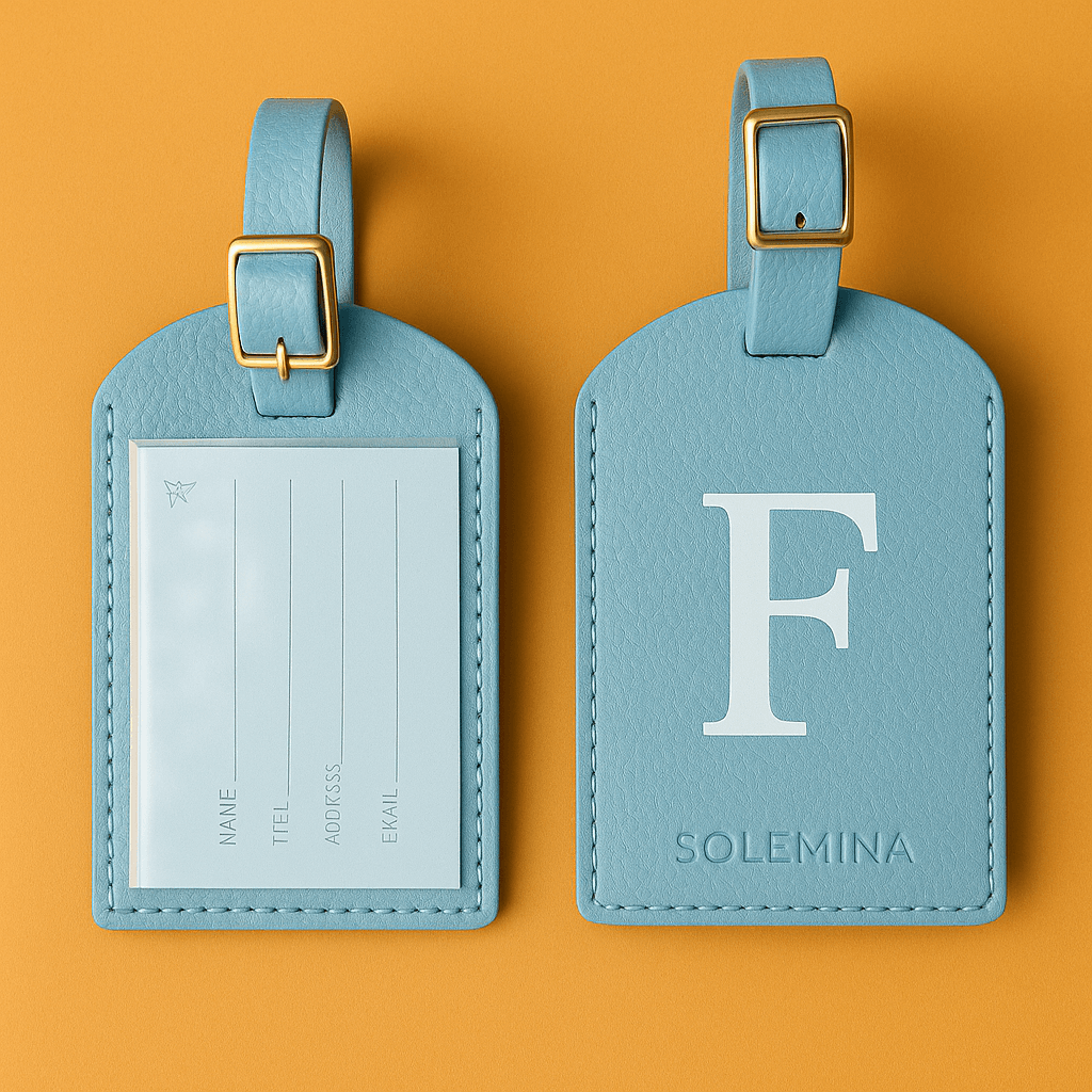 Leather Suitcase Tag (Personalized) - Mint