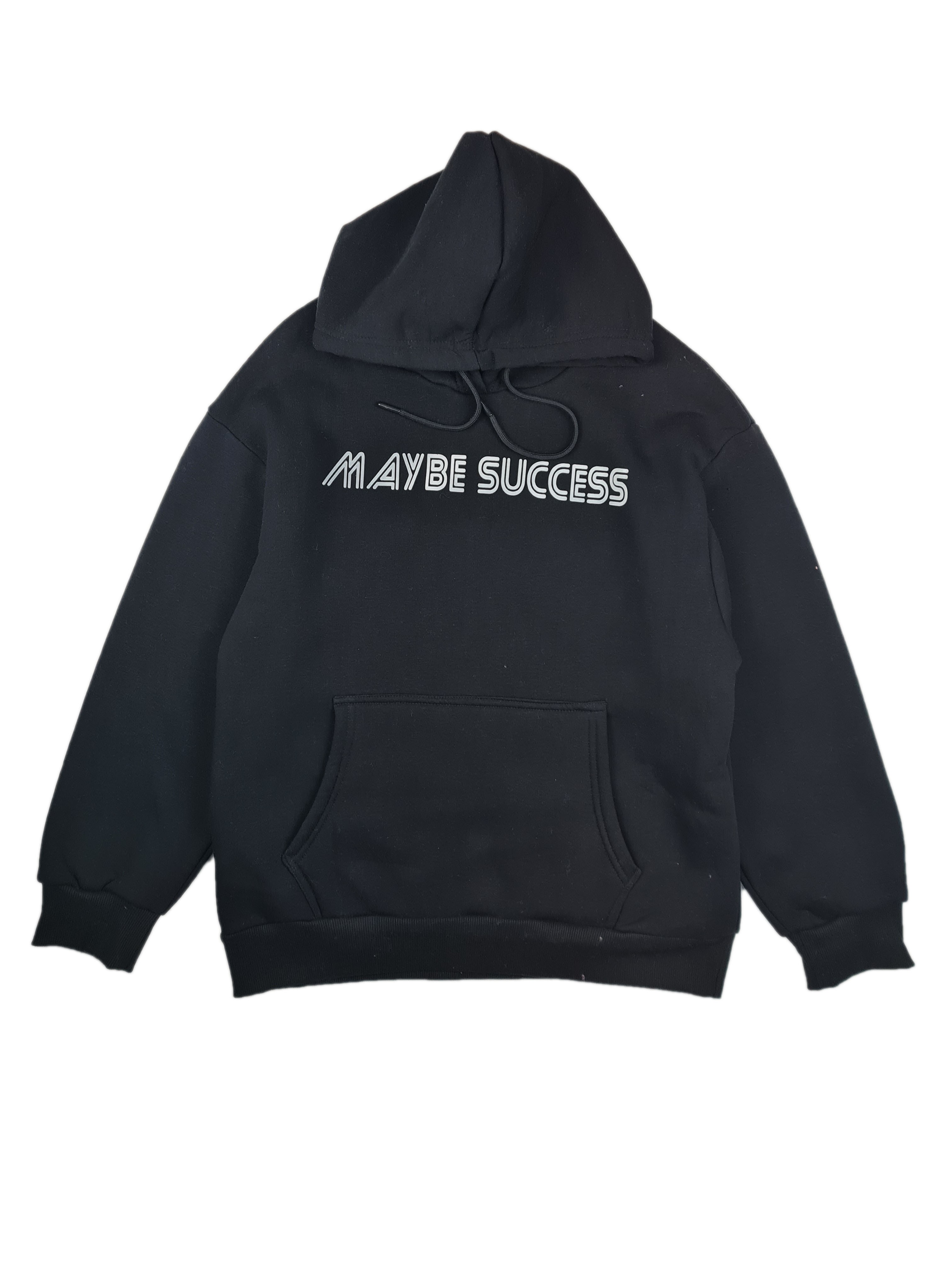 Erkek Çocuk Üç İplik Kapüşonlu Kanguru Cepli Baskılı Sweatshirt Maybe Success