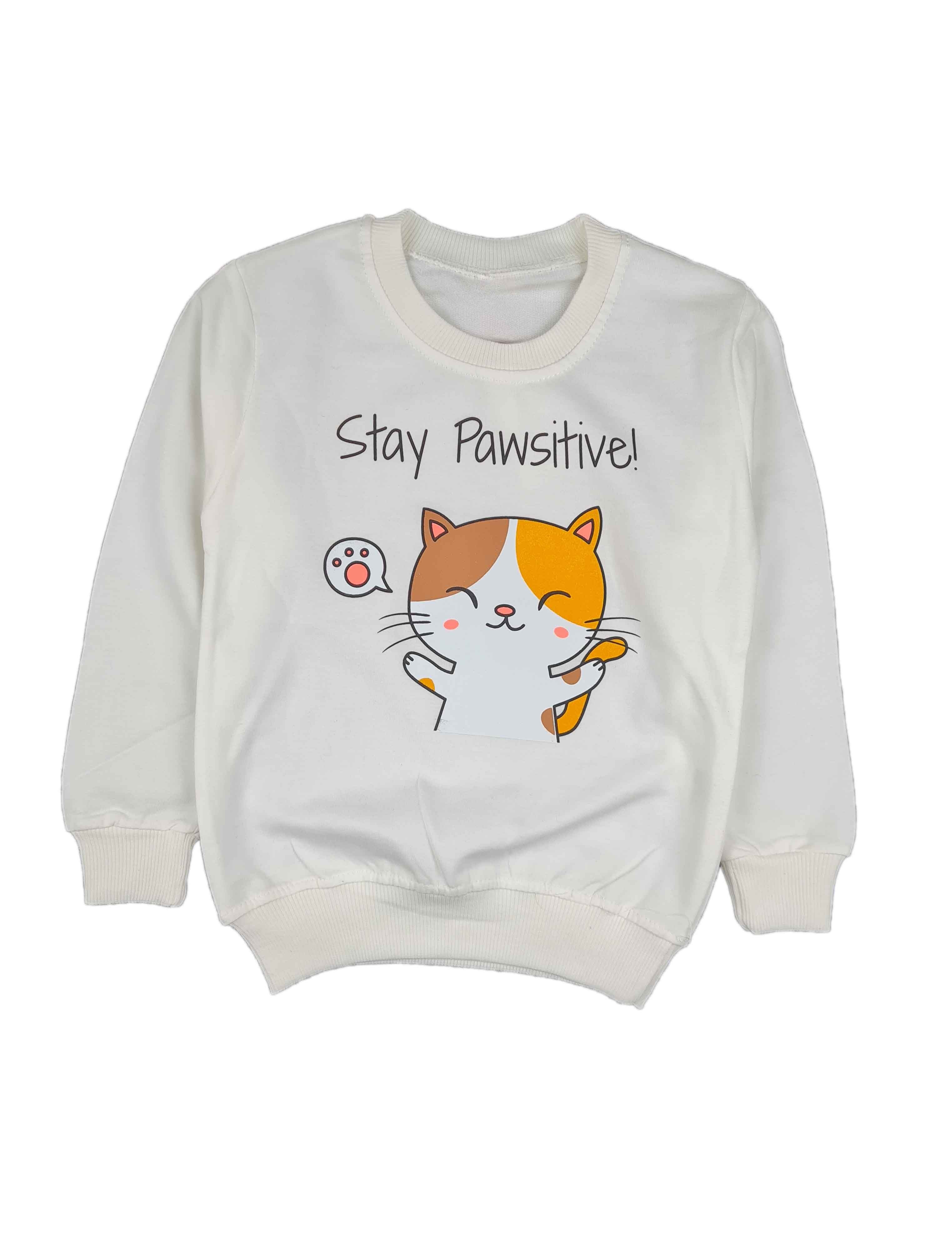 Kız Çocuk Mevsimlik Sweatshirt Stay Pawsitive