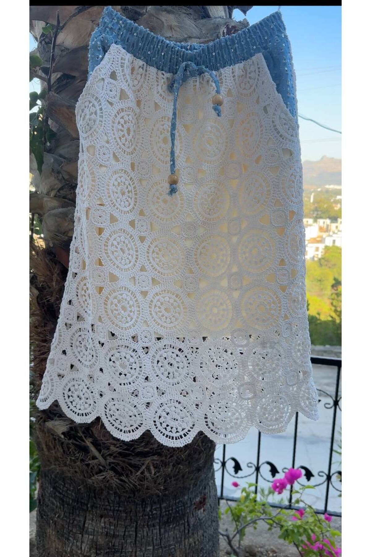 Premium Tasarım Örgü Jean Etek