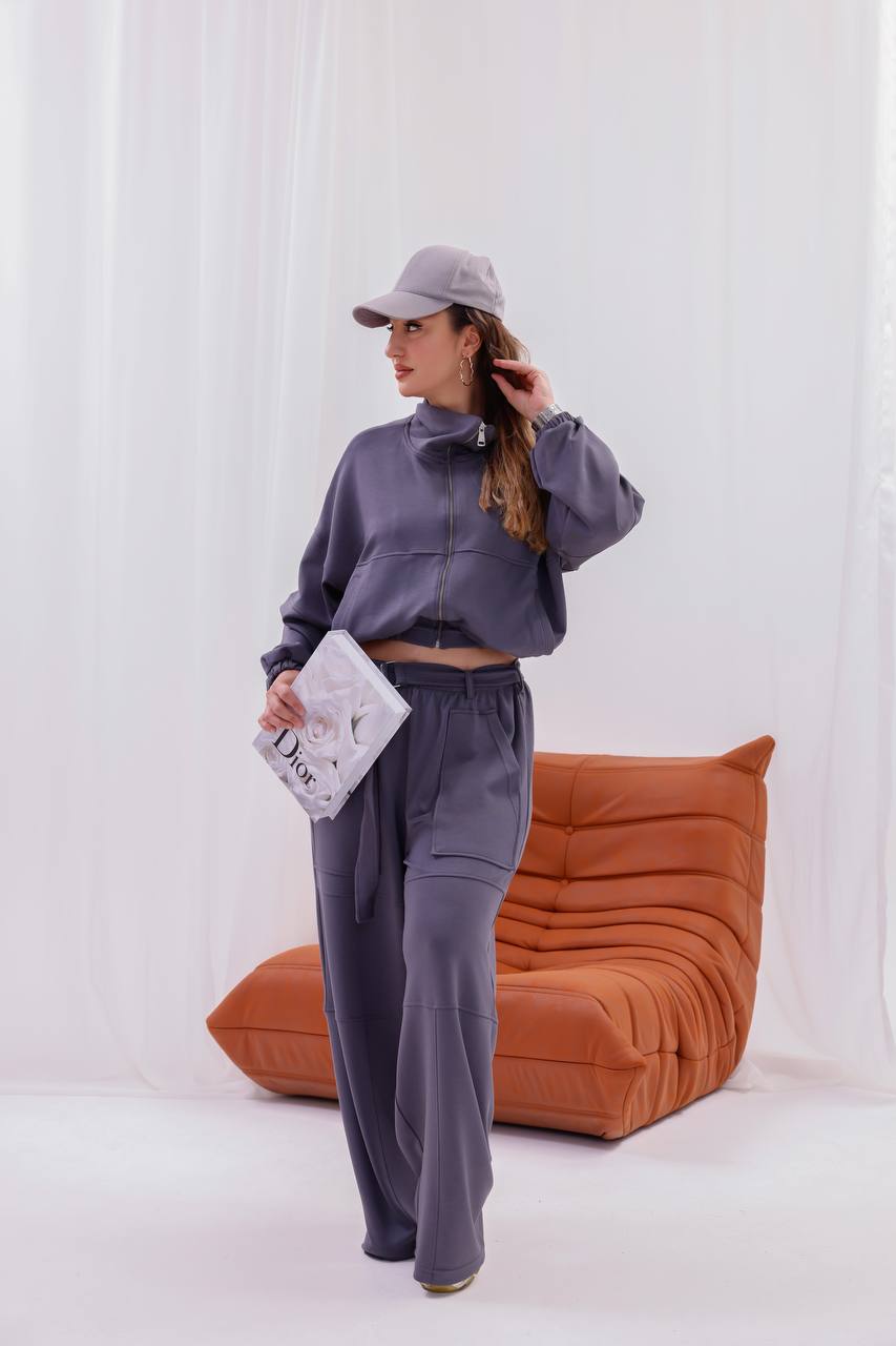 O.Y.S Kumaş Fermuarlı İkili Eşofman Takım