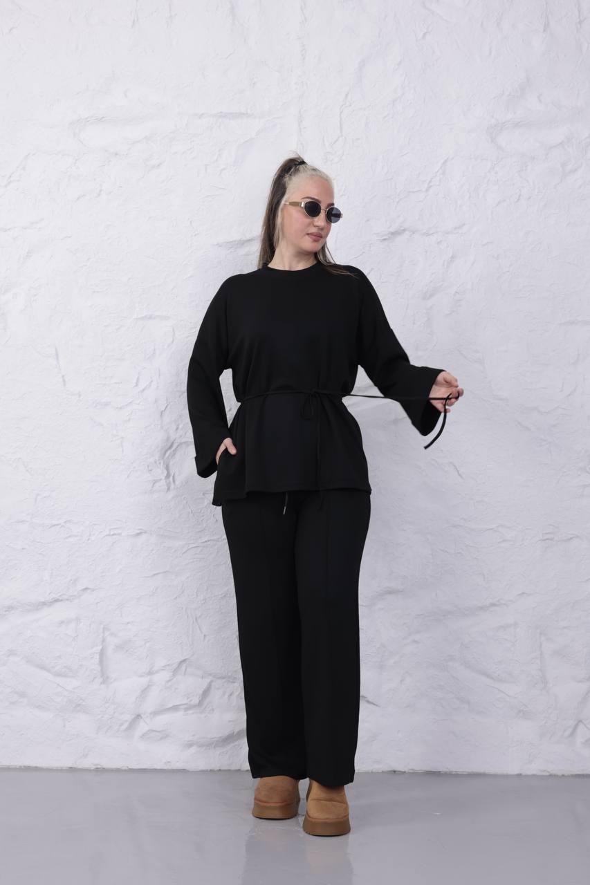 O.y.ş Kumaş Eşofman Takım  - Siyah