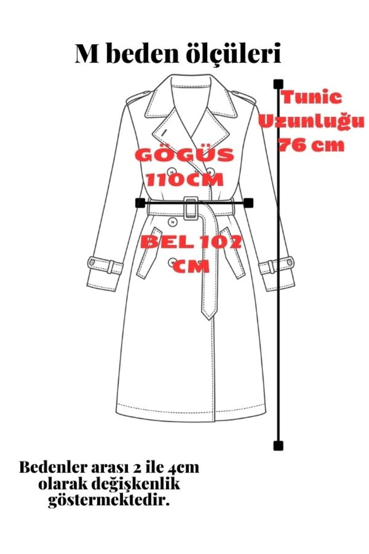 Kruvaze Yaka Uzun Trençkot