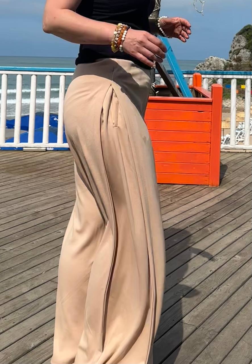 O.Y.S Modal Kumaş Yandan Pile Detaylı Pantolon