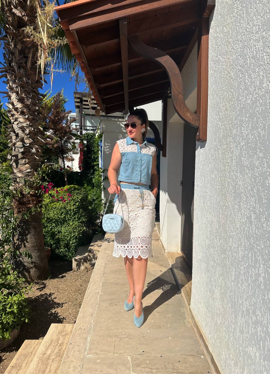 Premium Tasarım Örgü Jean Bluz