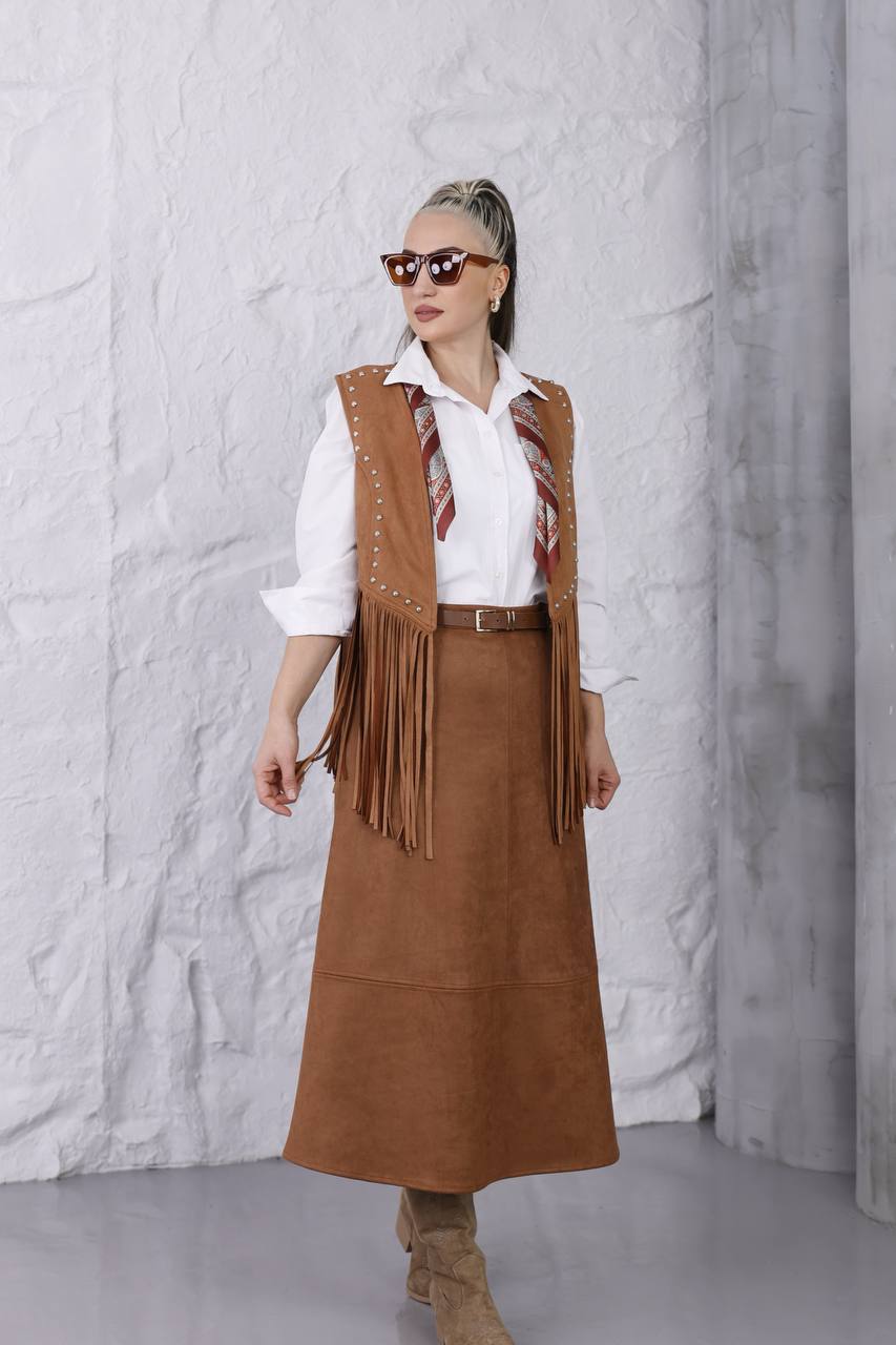 Hakiki Suet Midi Boy Etek