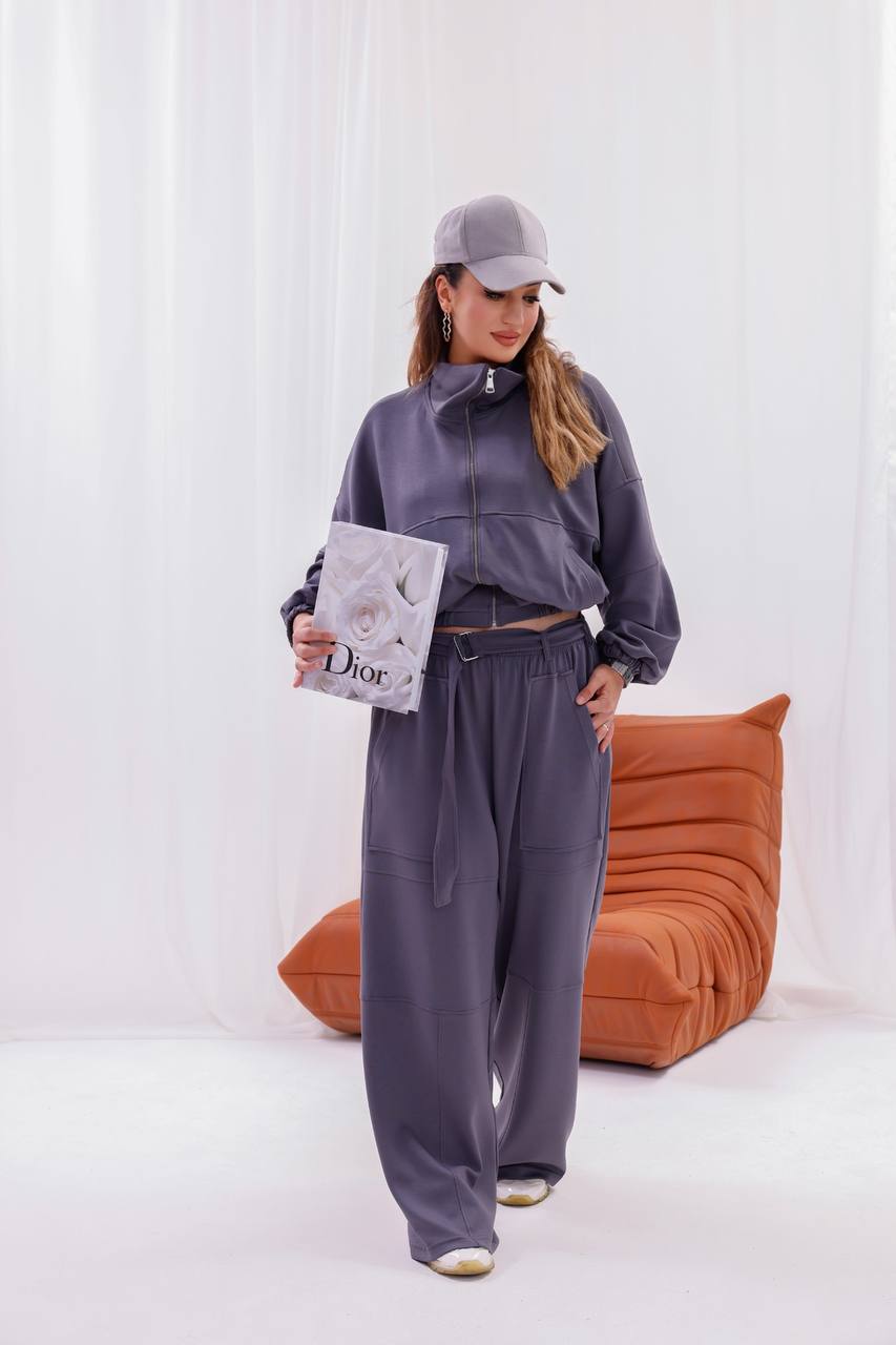 O.Y.S Kumaş Fermuarlı İkili Eşofman Takım