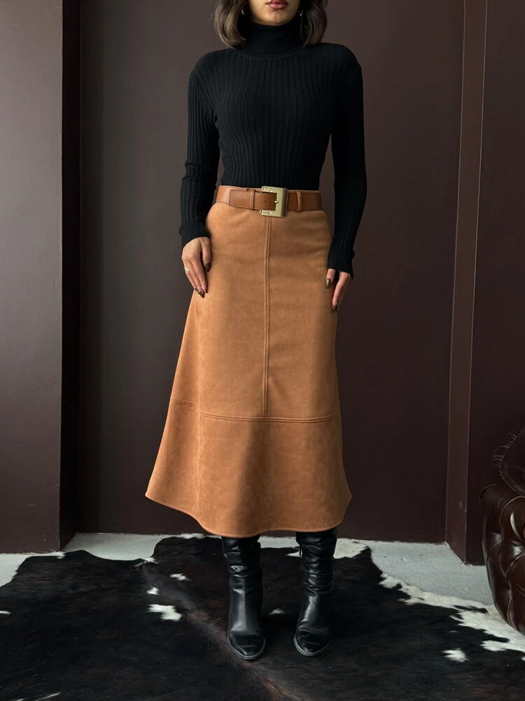 Hakiki Suet Midi Boy Etek