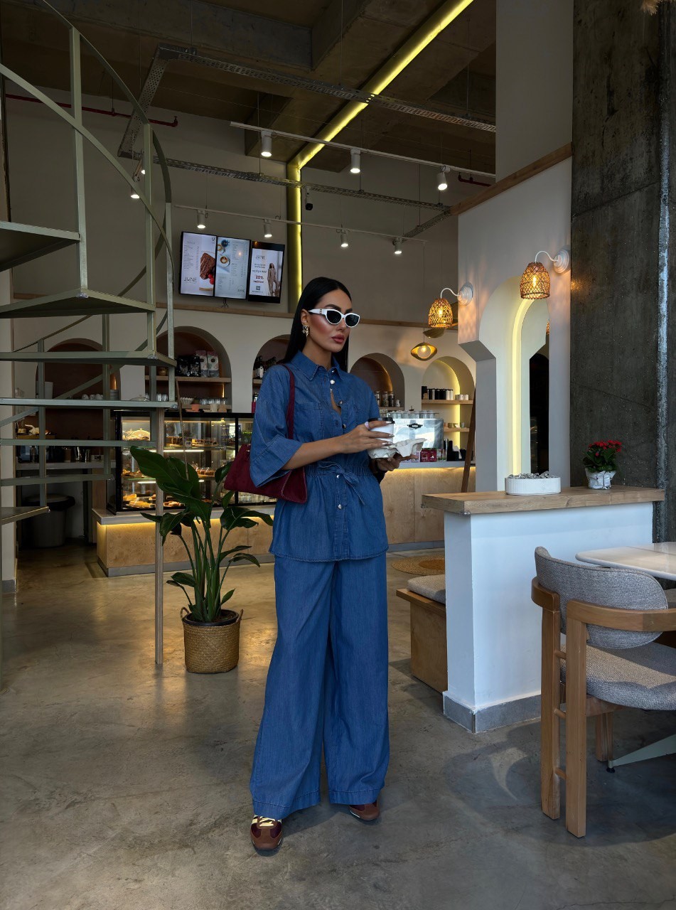 Zara Design Relaxed Tensel  İnce Kot Takım