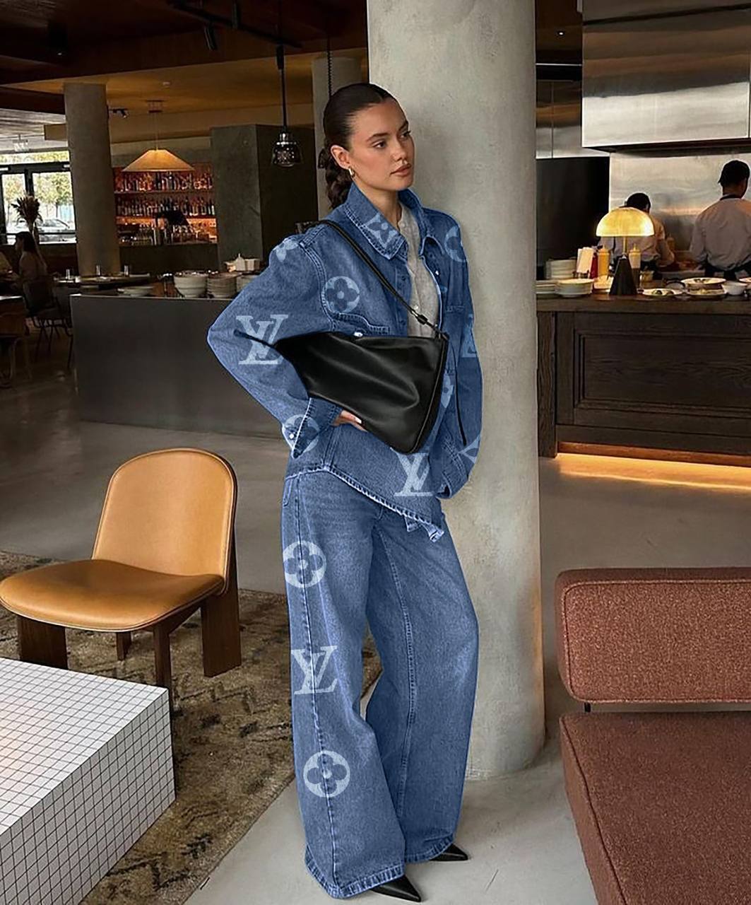 LOUİS VUİTTON DENİM AND JACKET COMBİNATİON