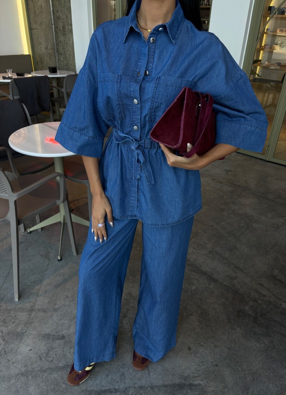 Zara Design Relaxed Tensel  İnce Kot Takım