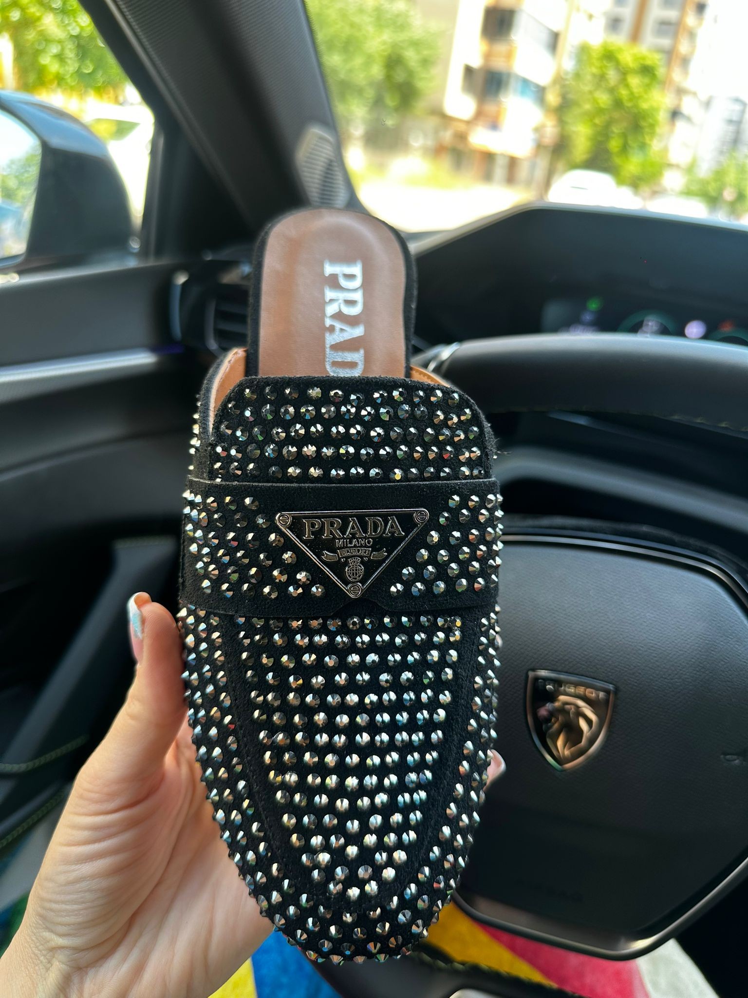 Prada  Taşlı  Terlik