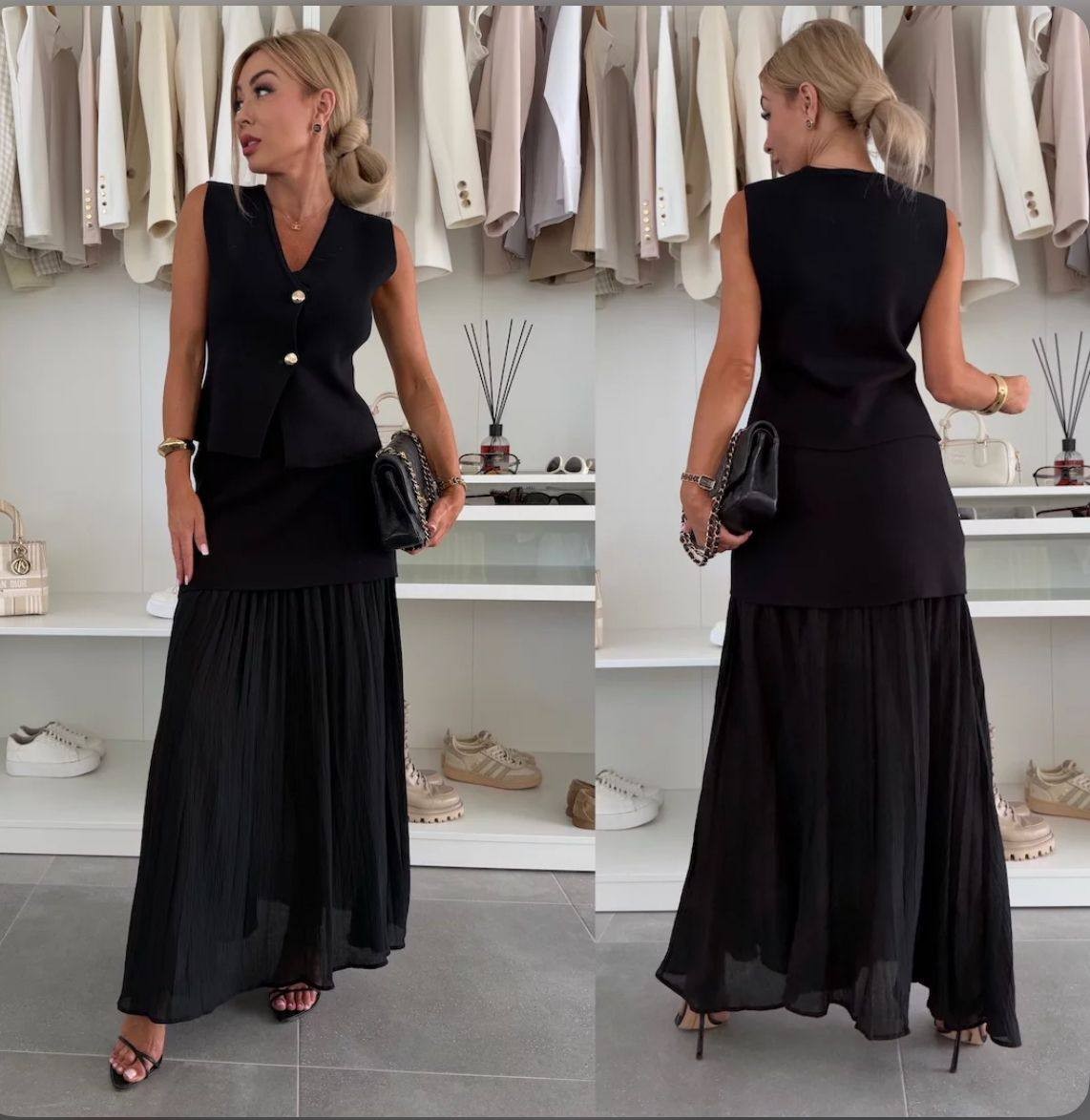 Zara Yeni Model Triko Pilise Detaylı Triko takım