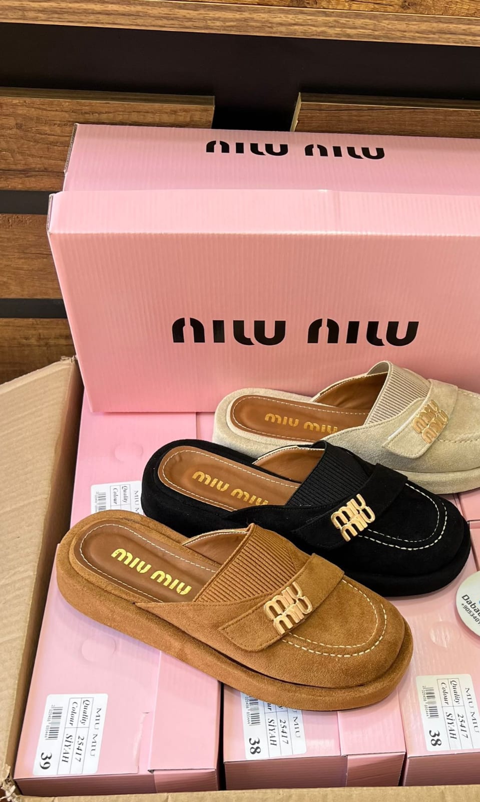 MIU MIU Süet Terlik