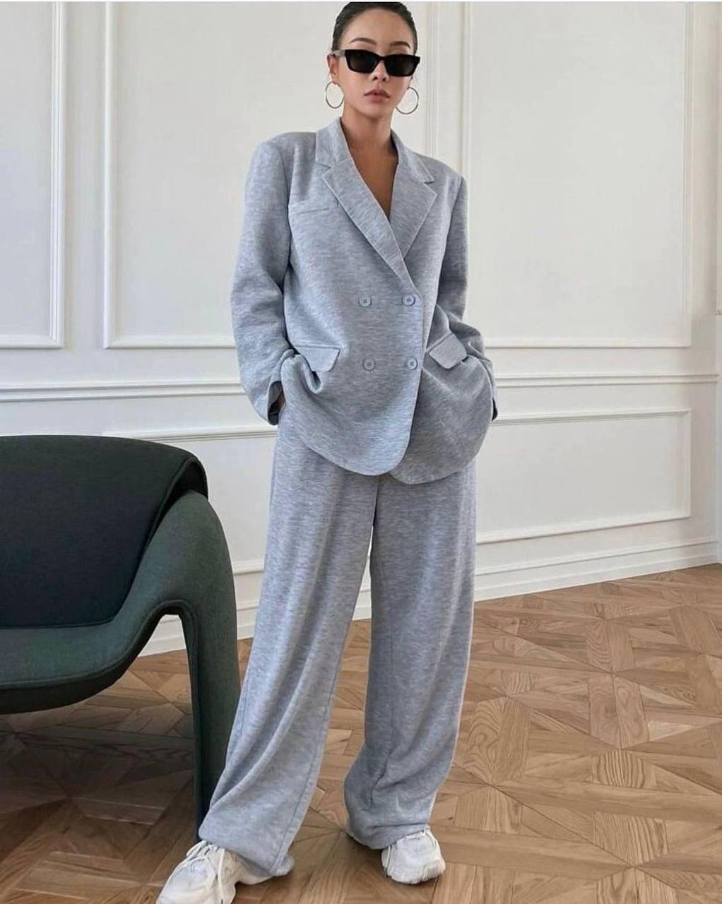 2 Pamuklu ithal iki iplik Takım Geniş Paça JOGGER Pantolon Ceket Takım 