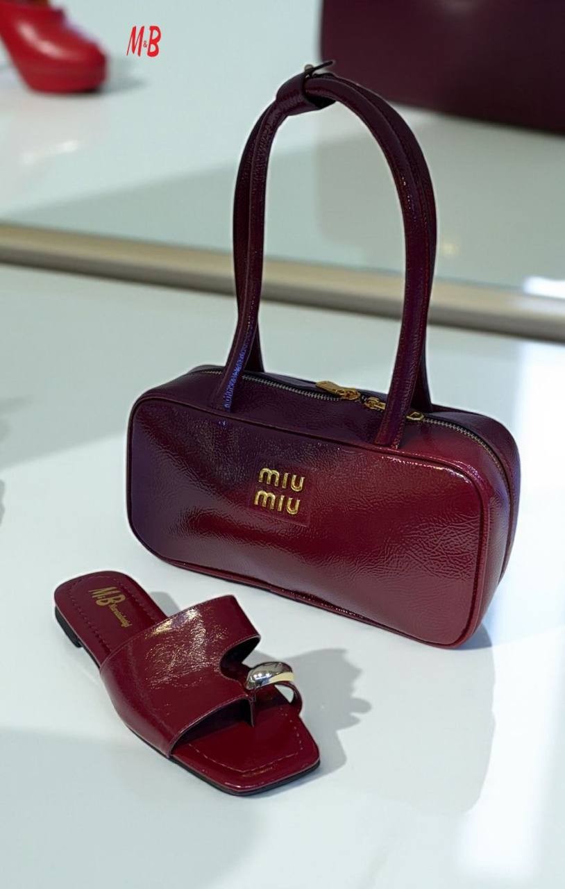 MIU MIU Çanta ve Terlik Seti