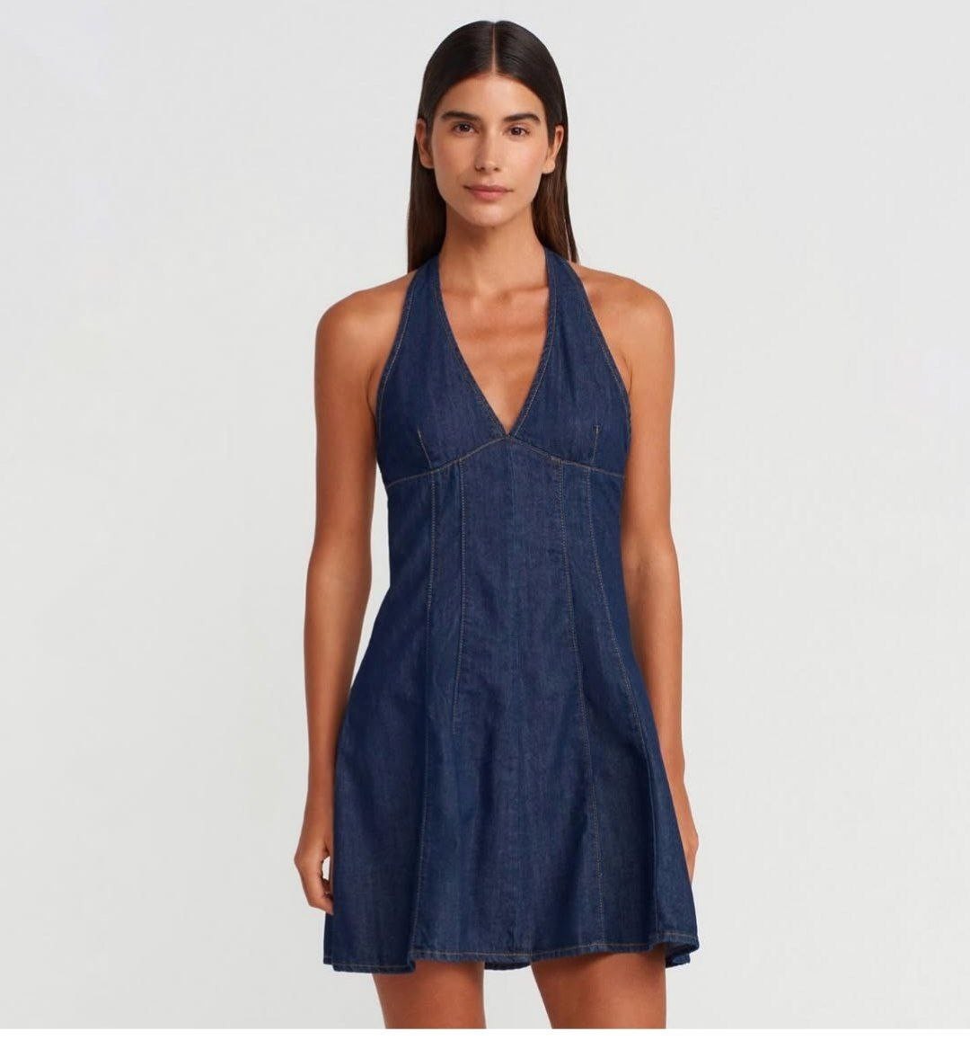  Zara Denim Kot Elbise 