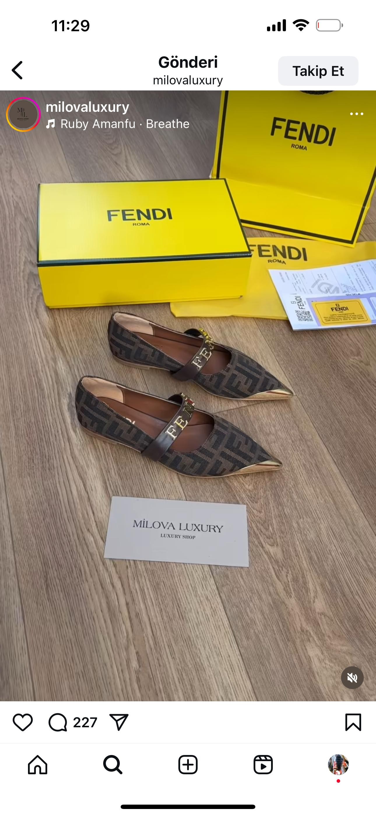 Fendi  İthal  Ürün Yazlık  Ayakkabı