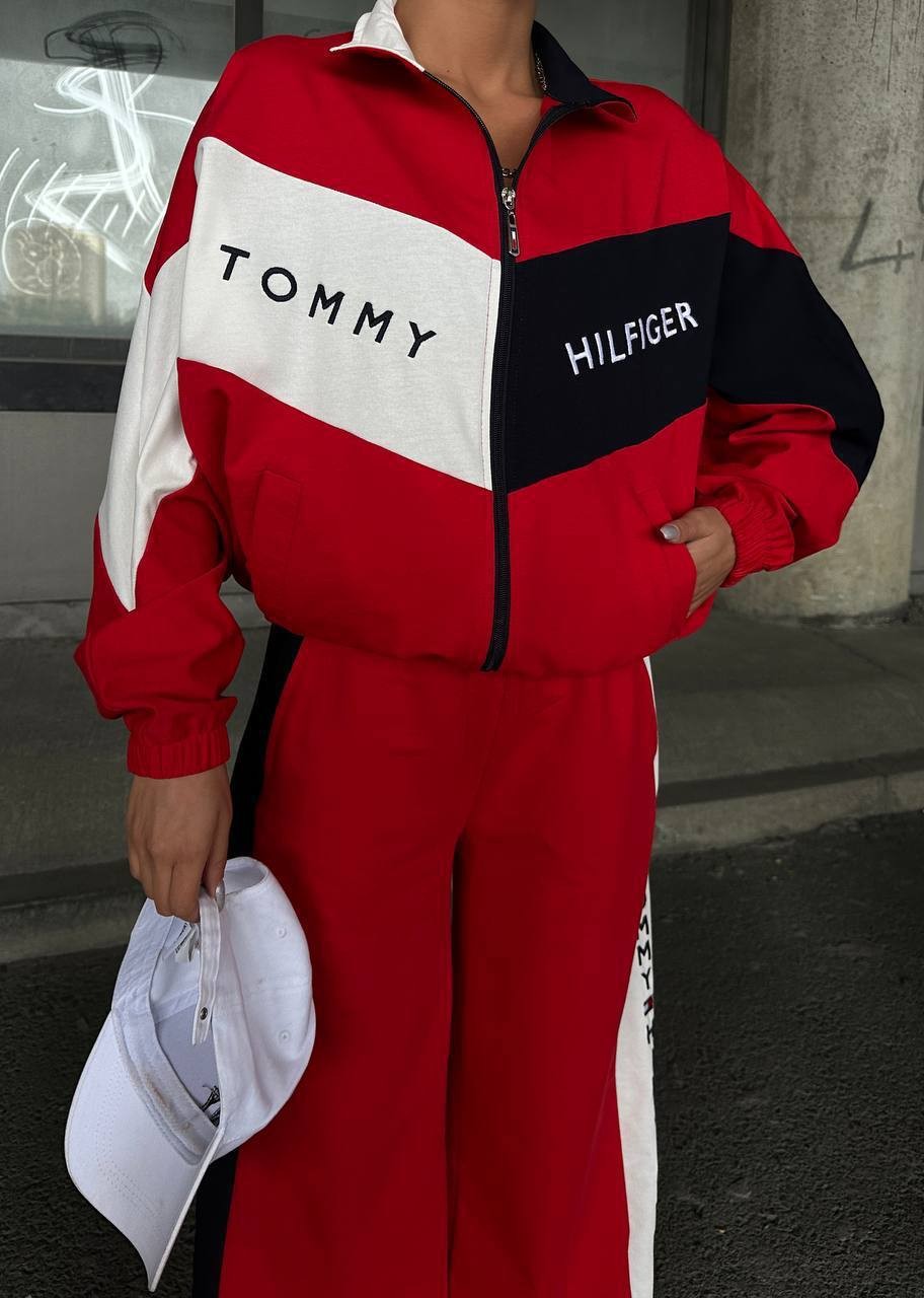 Tommy Hılfıger  İthal Full Compact 2’li Sopr Takım Yanlar Şeritli 