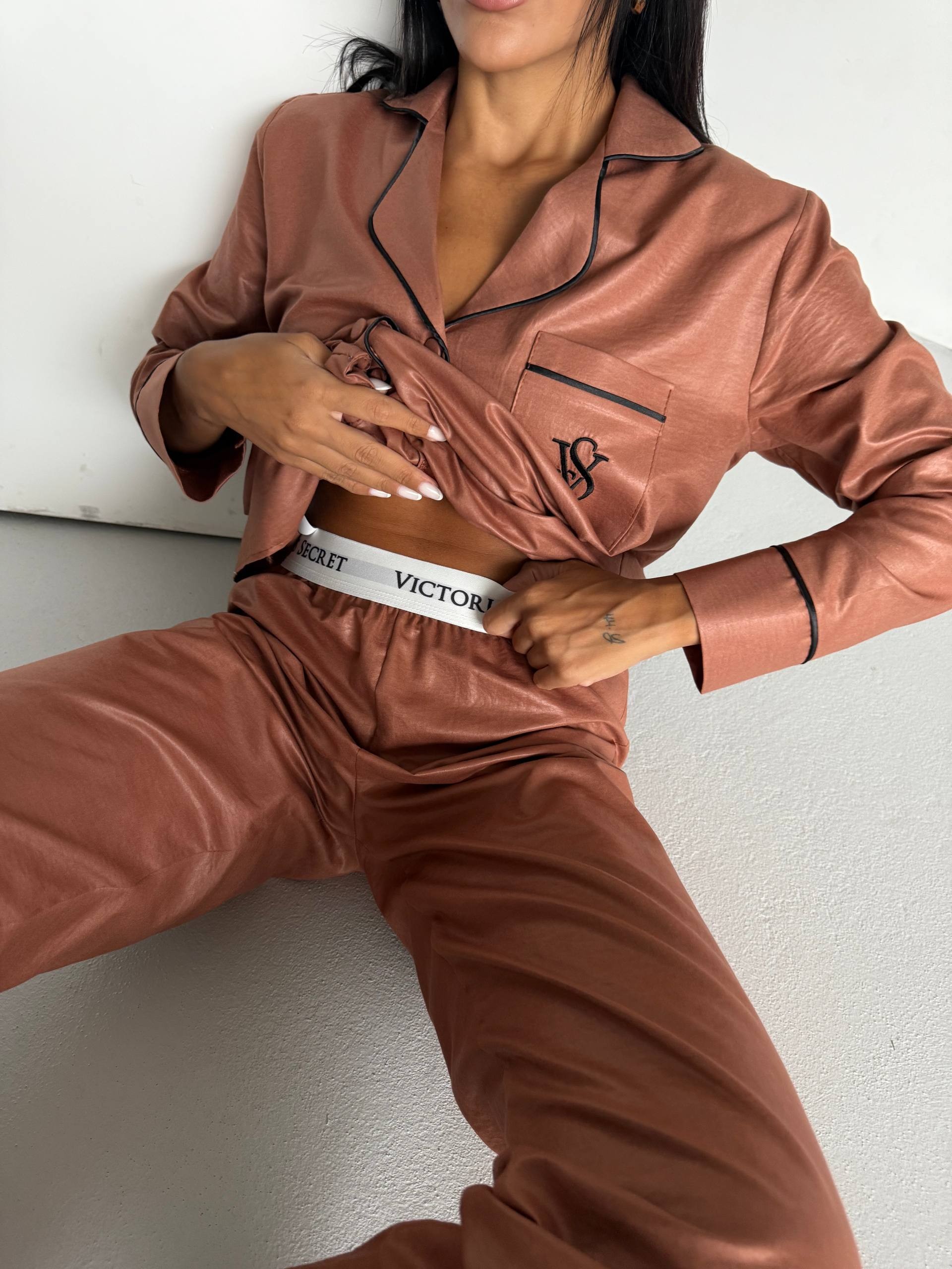 Victoria's Secret Beli Lastikli Pijama Takımı