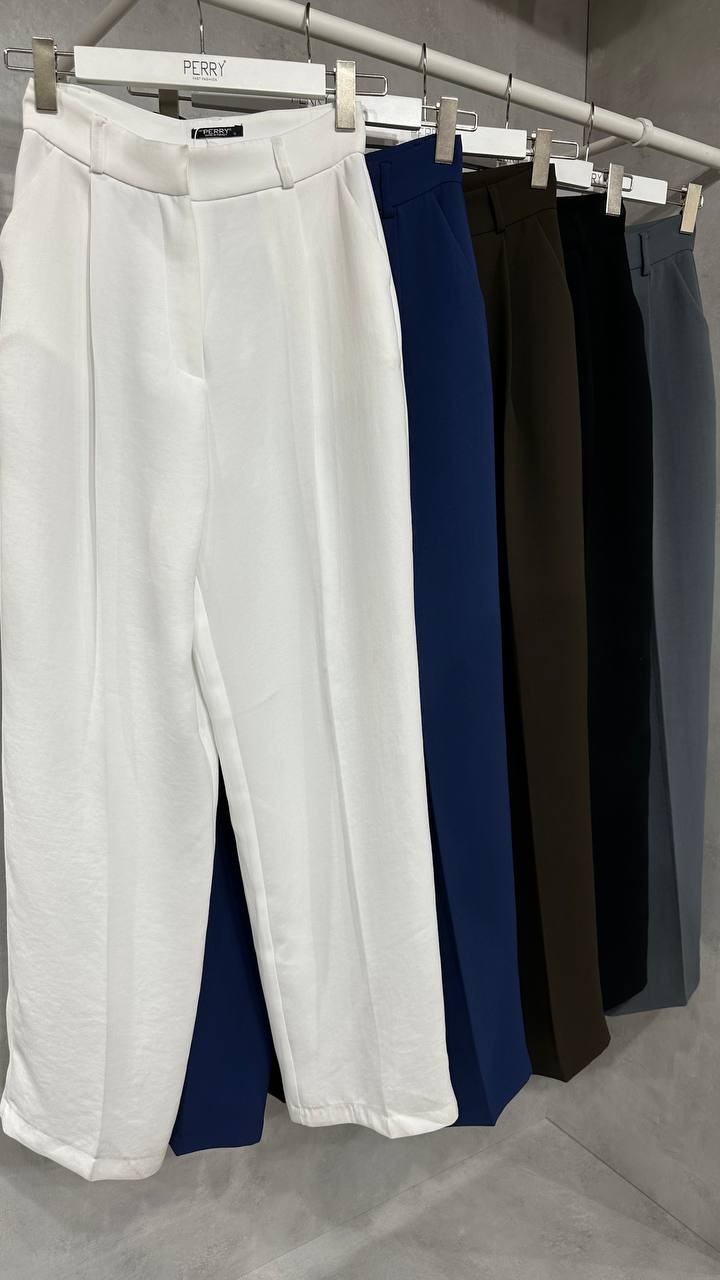  İç Göstermeyen Beyaz Renk Perry Fashion Dokuma Pantolon