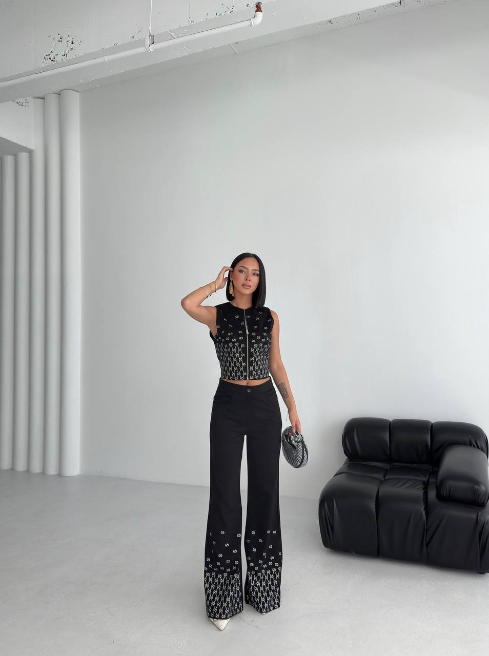 Gucci Taşlı Takım