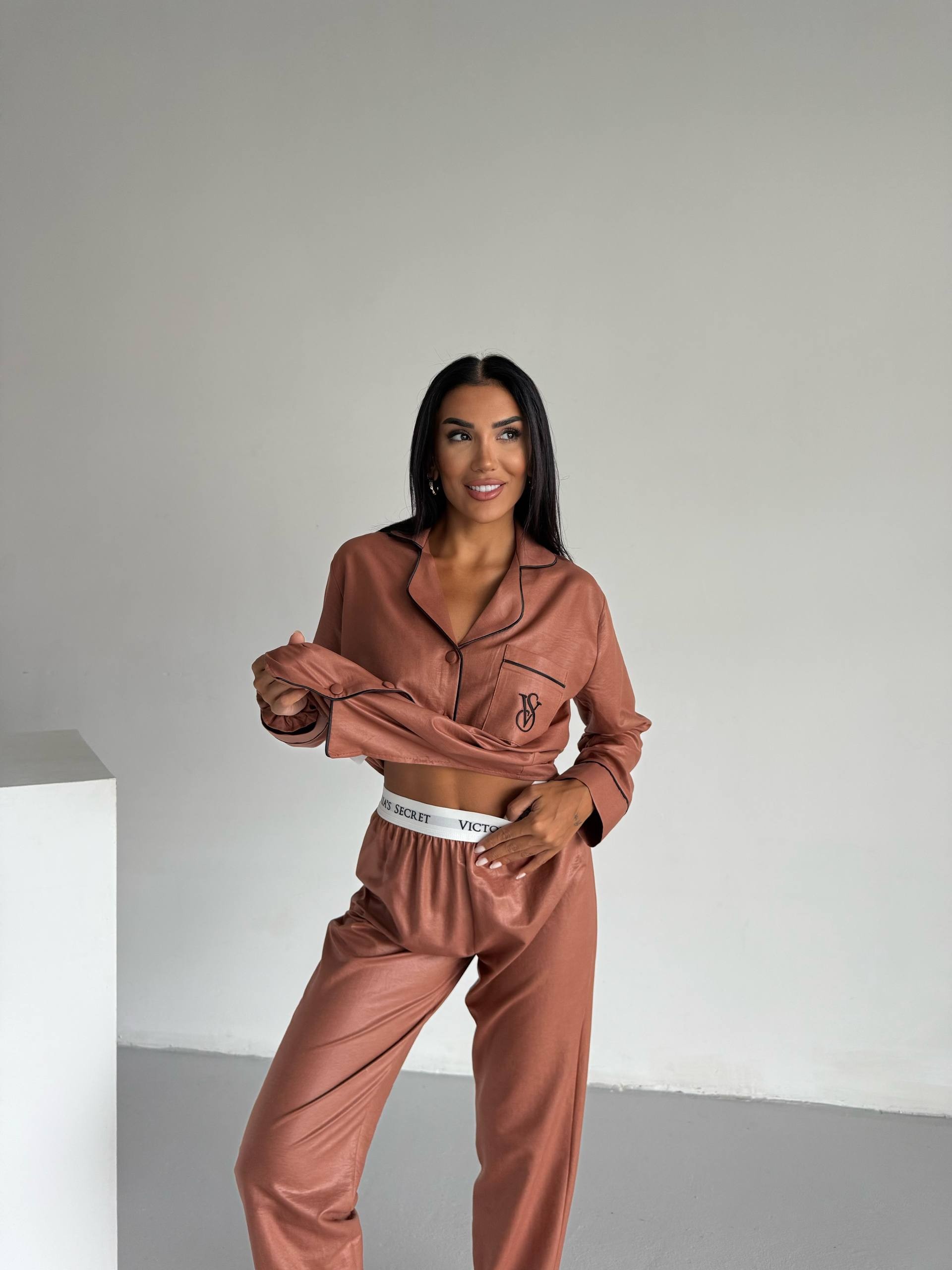 Victoria's Secret Beli Lastikli Pijama Takımı