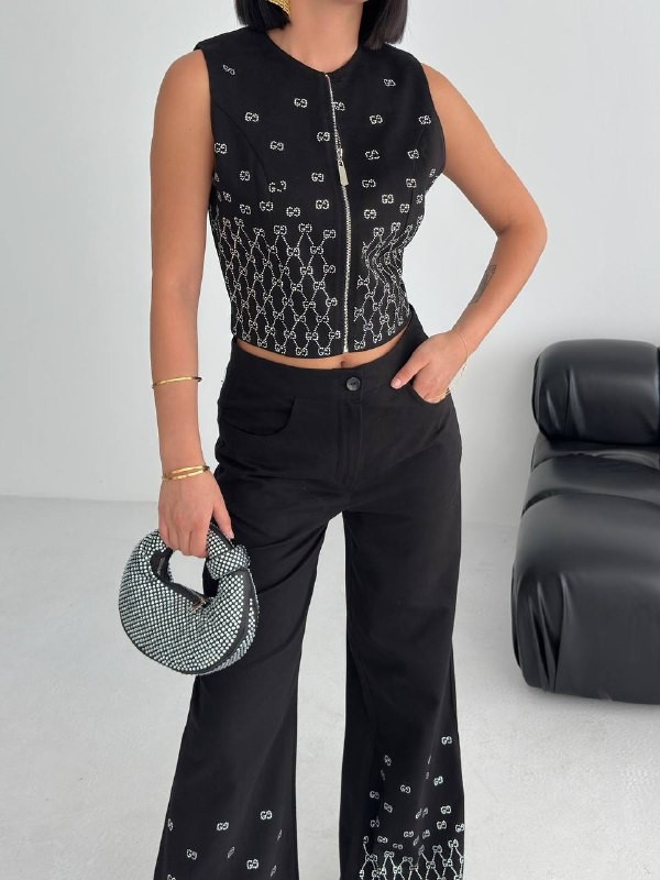 Gucci Taşlı Takım