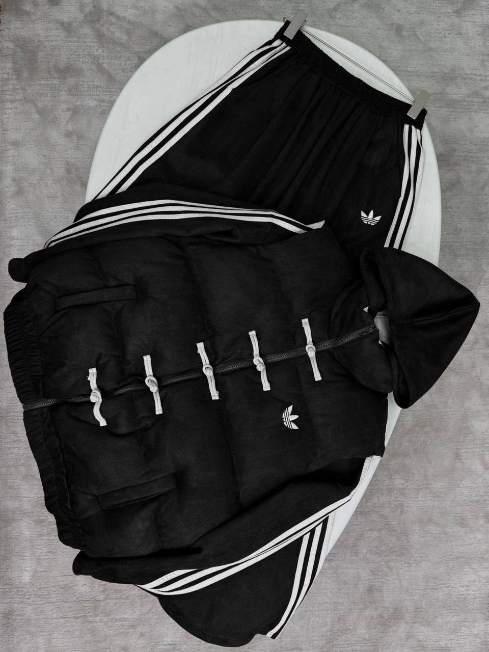 İTHAL ADİDAS ŞİŞME YELEK FULL COMPACT 3İPLİK ŞARDONLU DETAYLI 3 lü SPOR TAKIM
