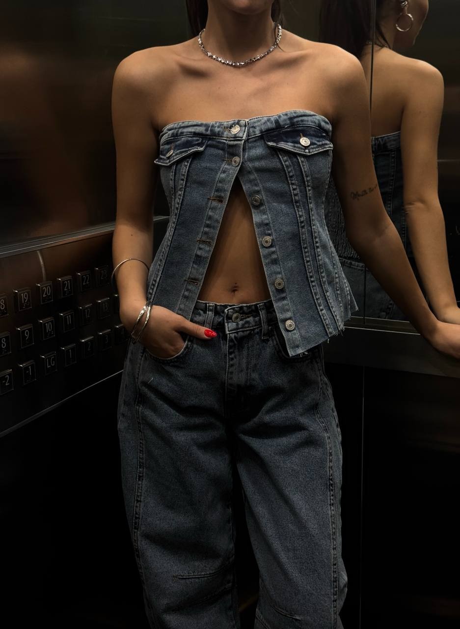 Tasarım Denim Crop
