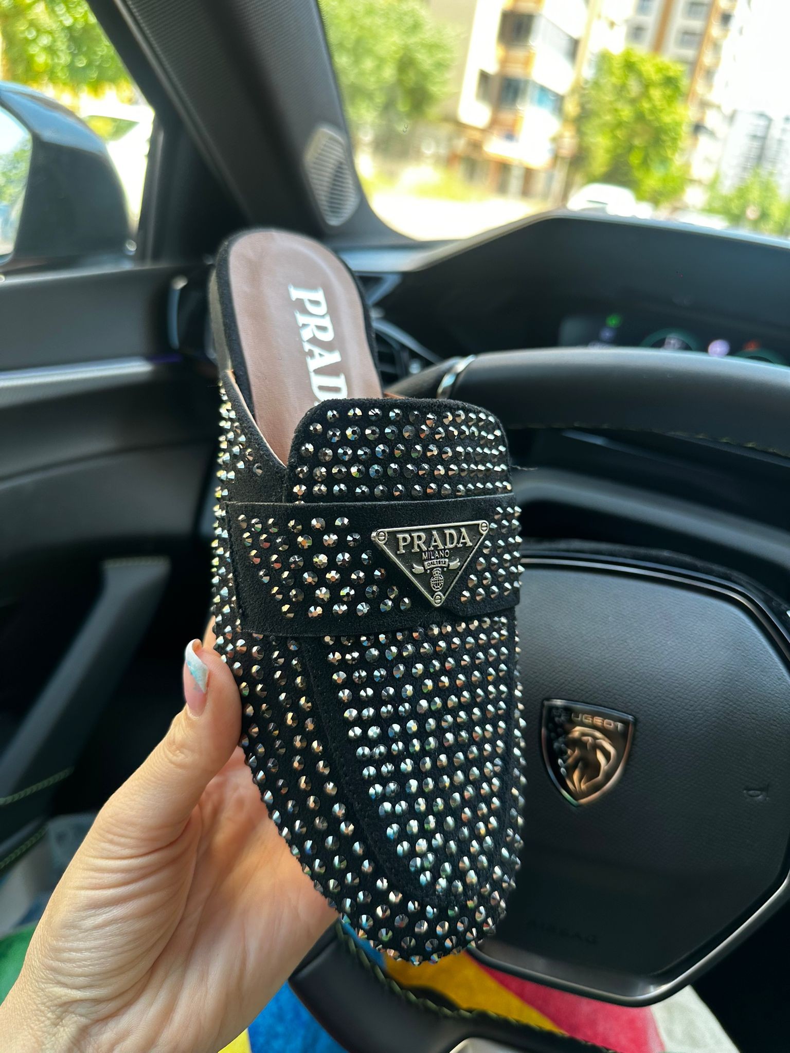Prada  Taşlı  Terlik