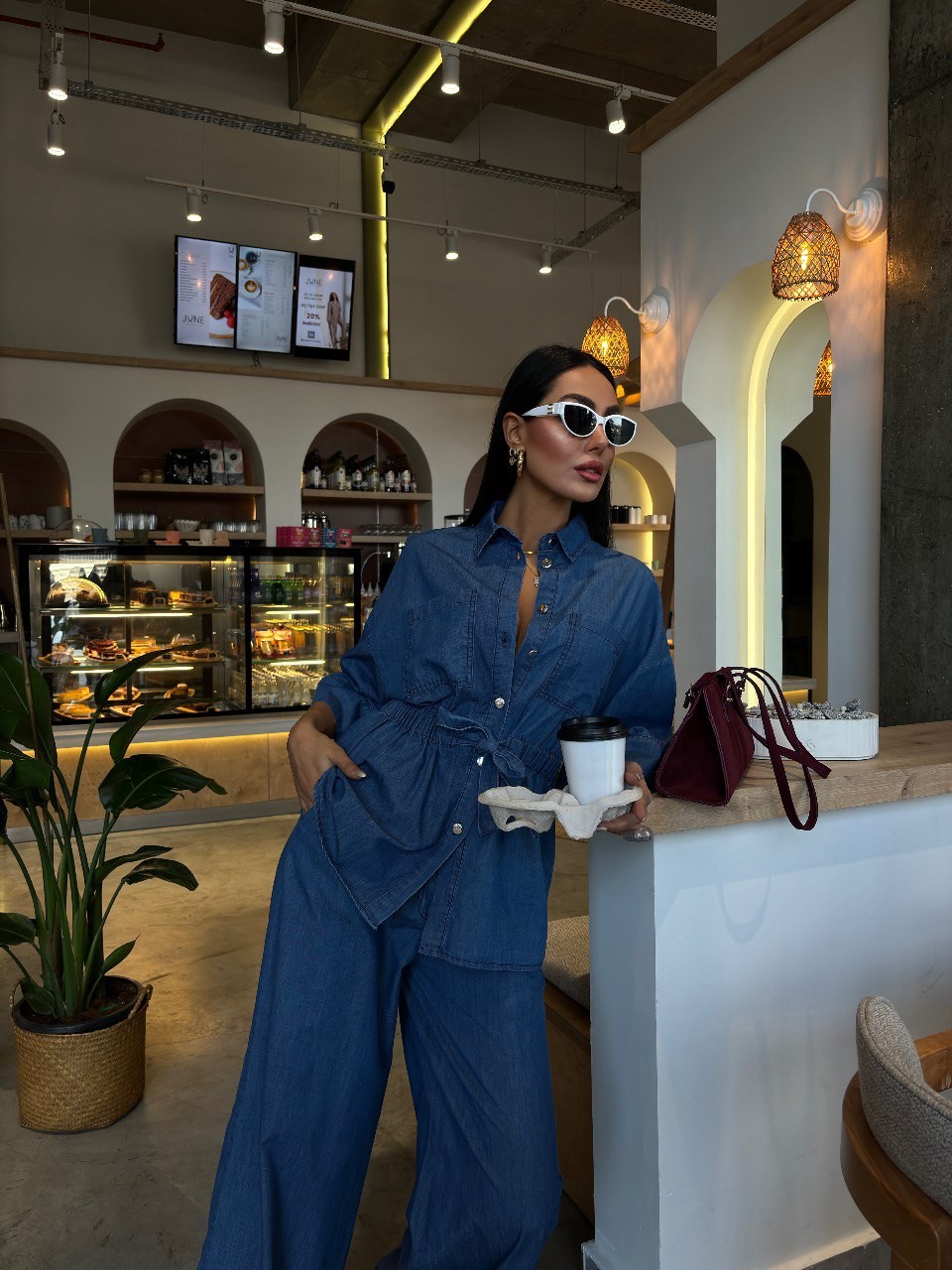 Zara Design Relaxed Tensel  İnce Kot Takım