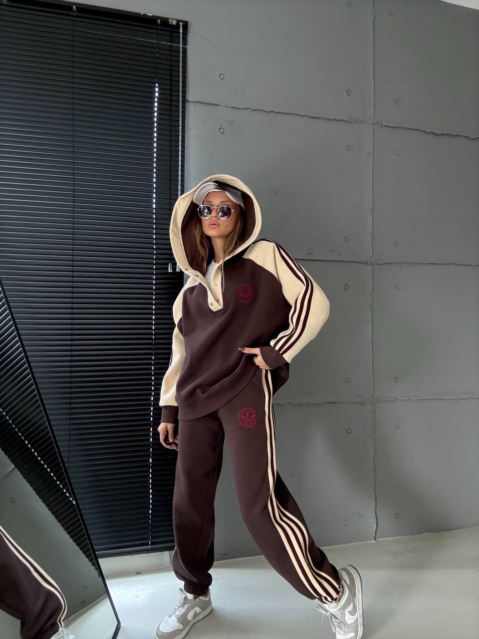 Adidas İkili Takım Oversize  3 iplik  Şardonlu  Takım
