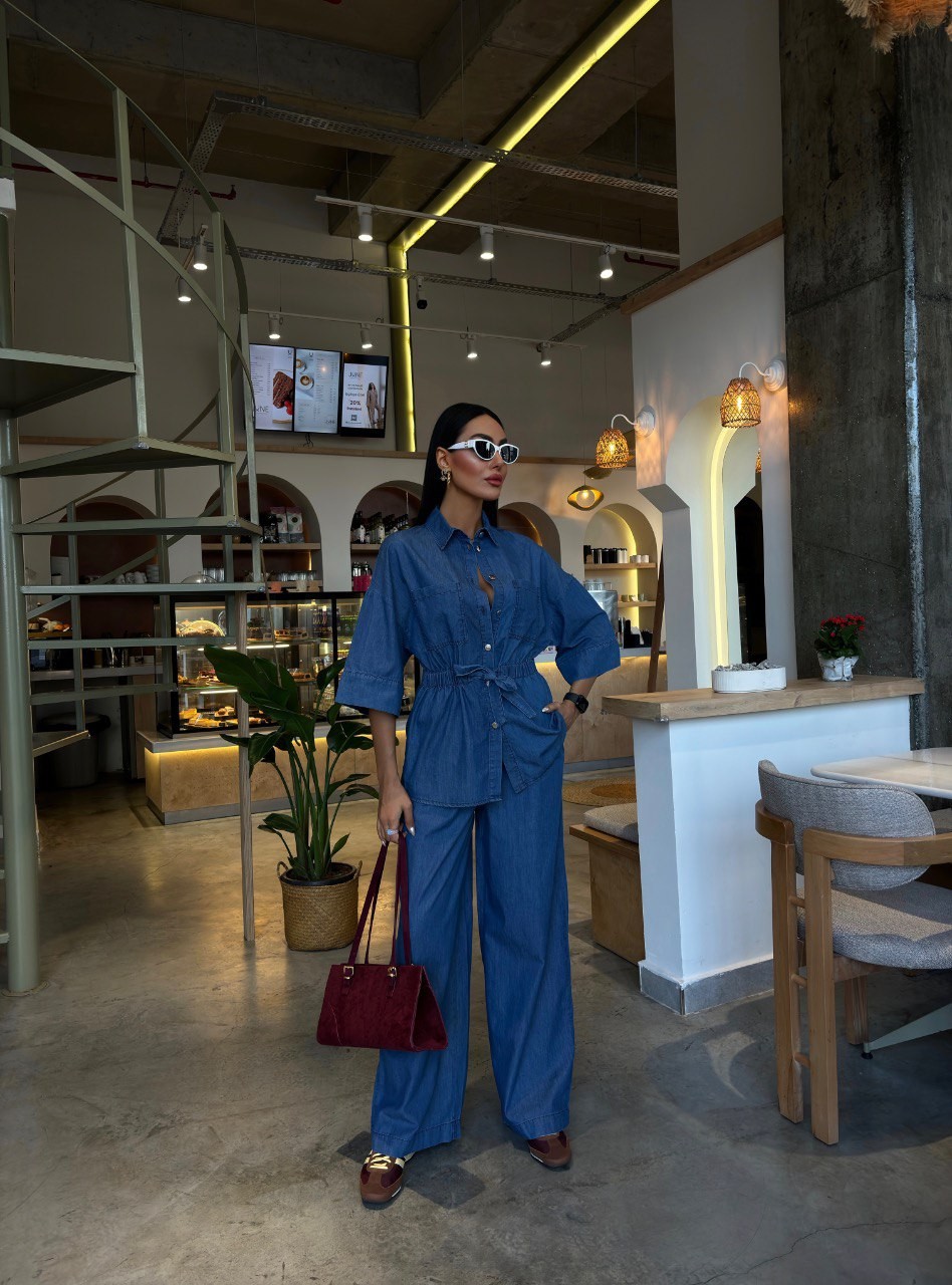 Zara Design Relaxed Tensel  İnce Kot Takım