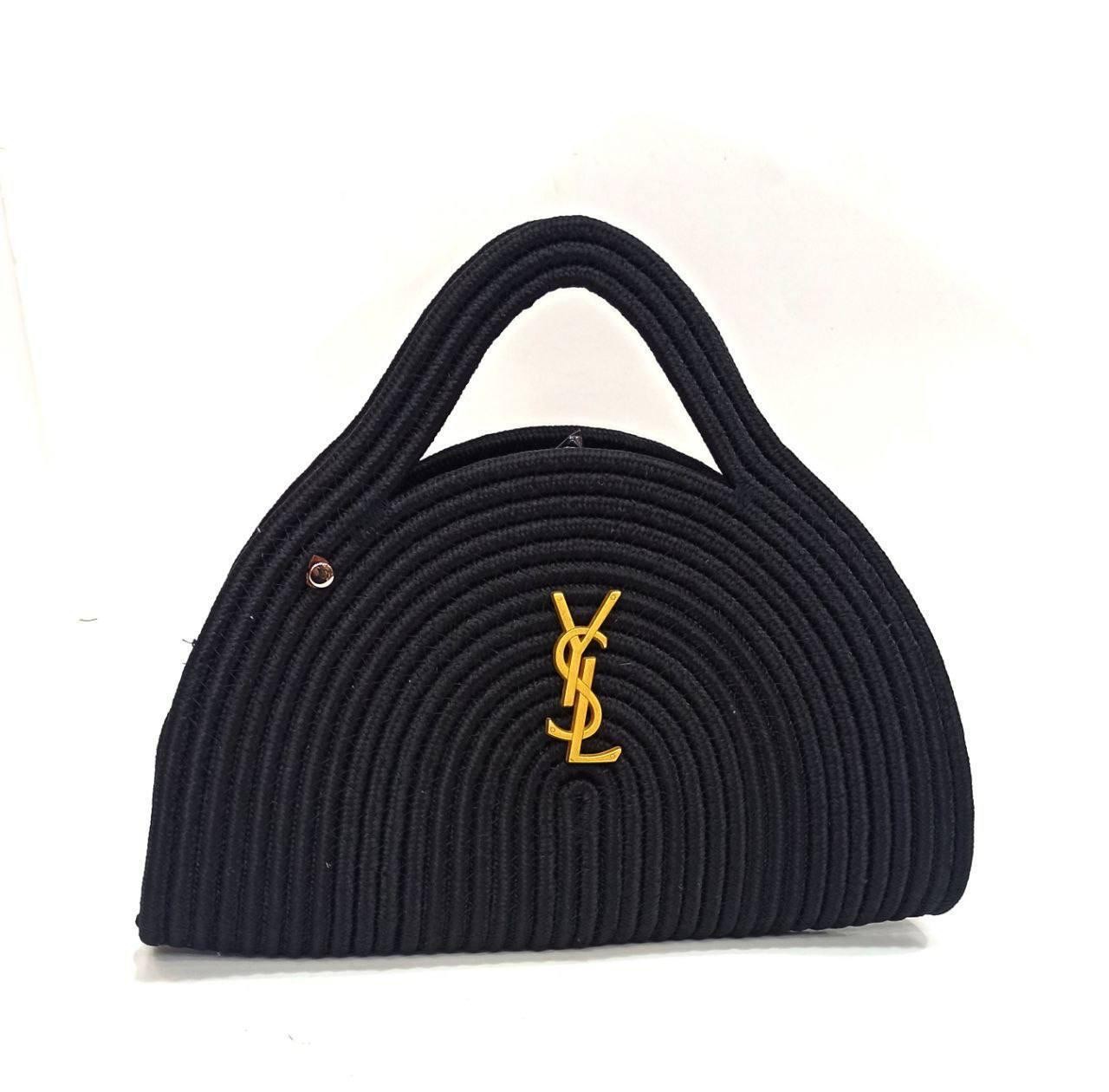 YSL  Hasır oval kuplu el çantası