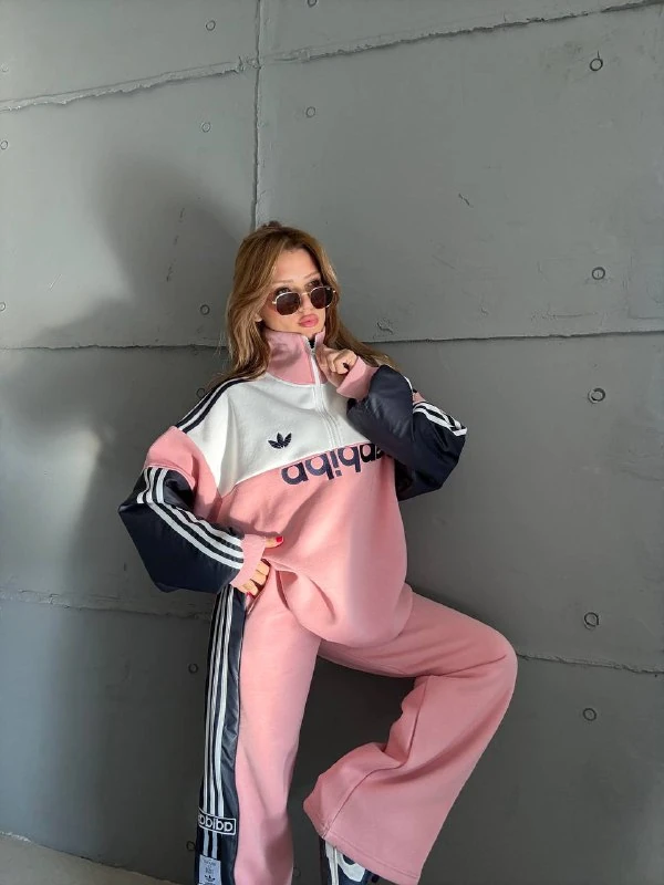 Adidas paraşüt kumaş detaylı ikili takım