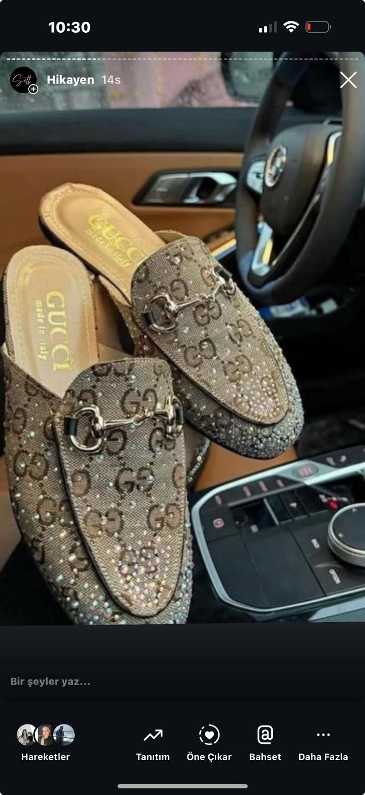Gucci İhtal  Taşlı Terlik