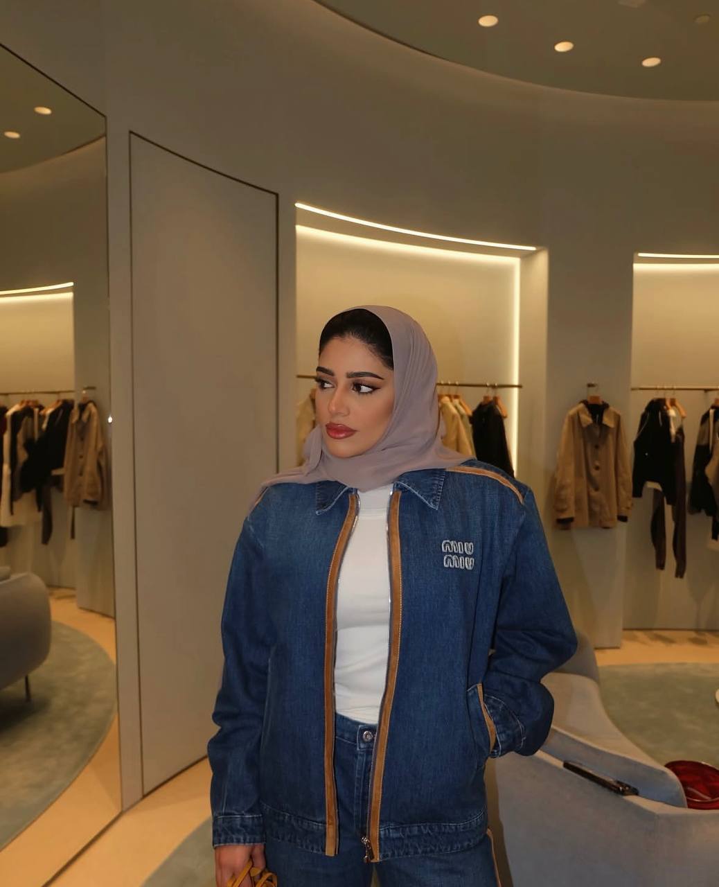 MİU MİU HOODİE DENİM JACKET
