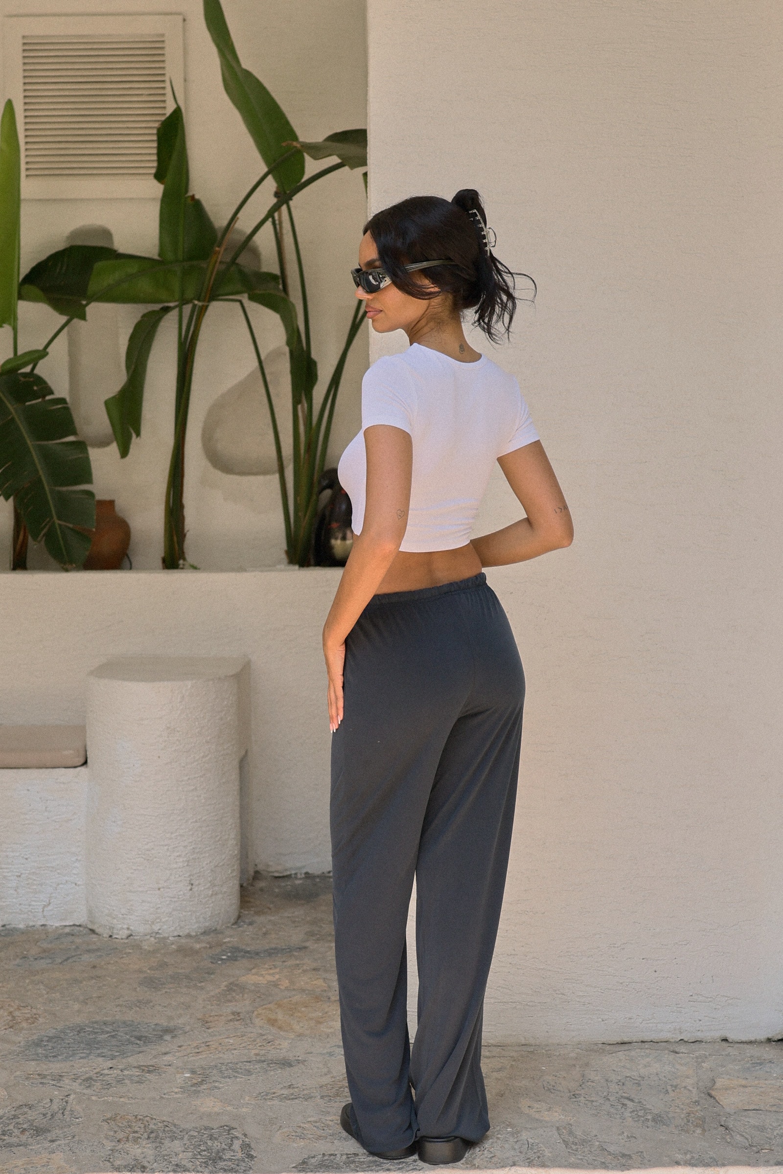 İnce Kemerli Modal Pantolon