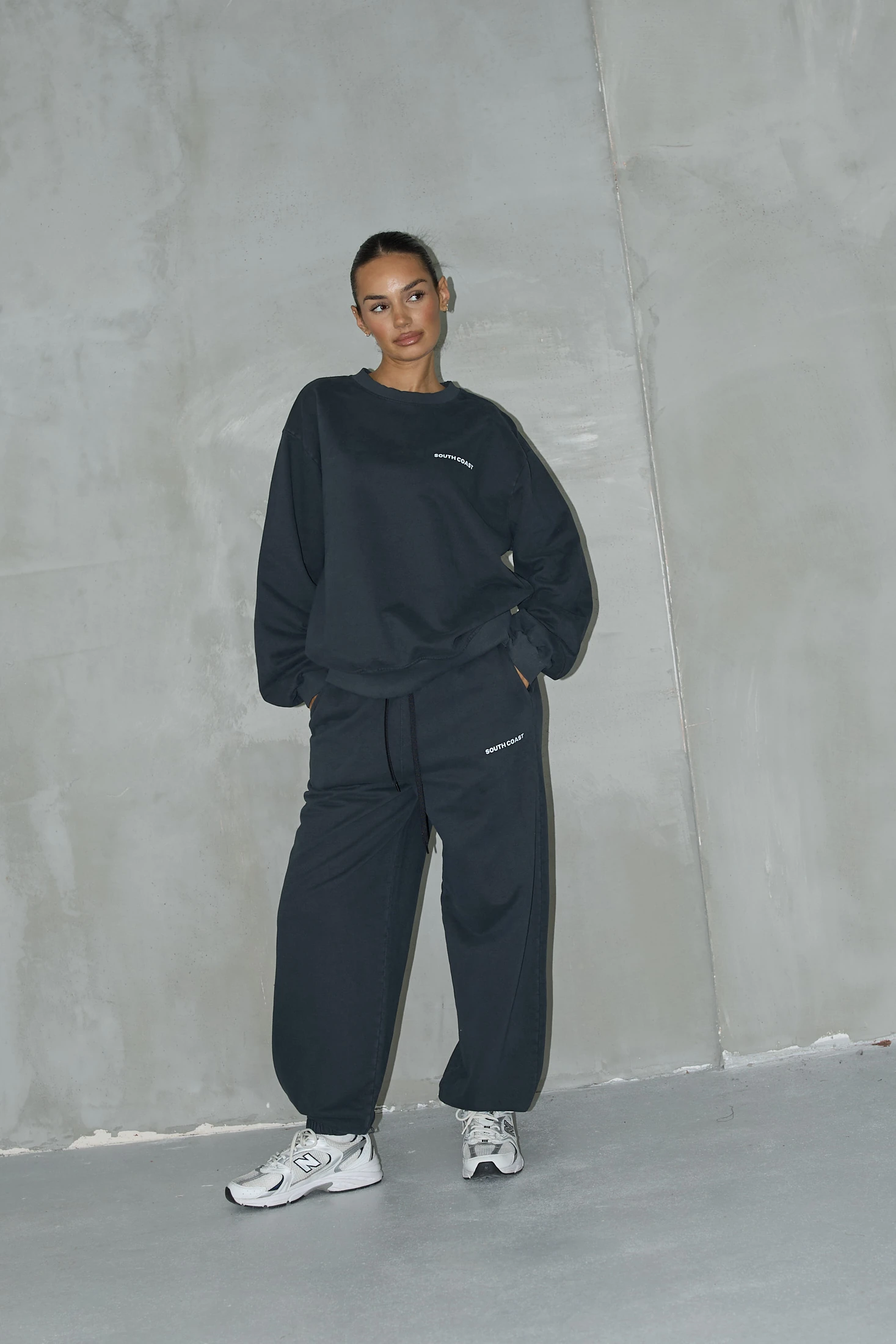 Basic Sweatshirt Ve Jogger Pantolon Takım - Siyah