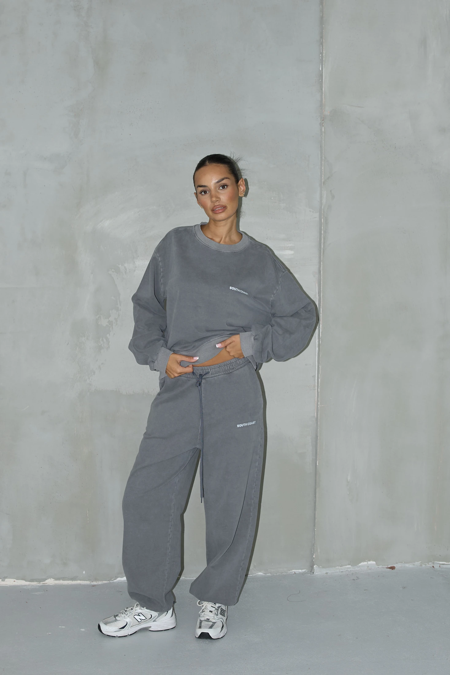 Basic Sweatshirt Ve Jogger Pantolon Takım - Gri