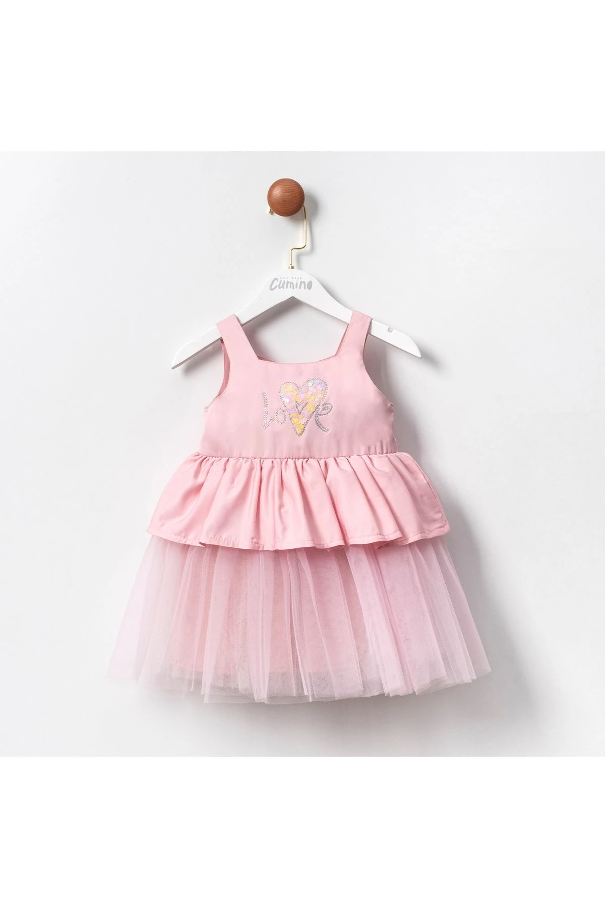 Yıldızlı Tutu Bebek ve Çocuk Elbisesi - Işıltılı İşleme Detay