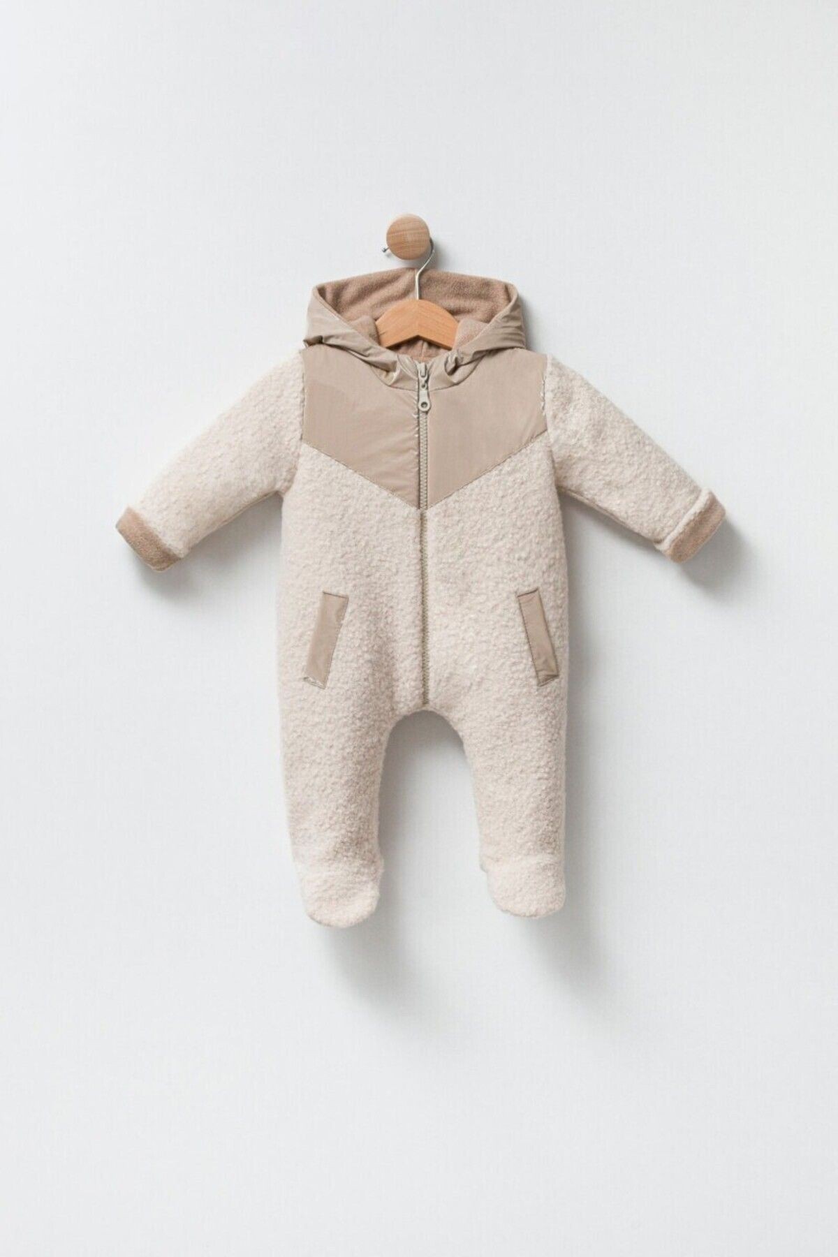 Unisex Bebek Dış Giyim Fermuarlı Tulum