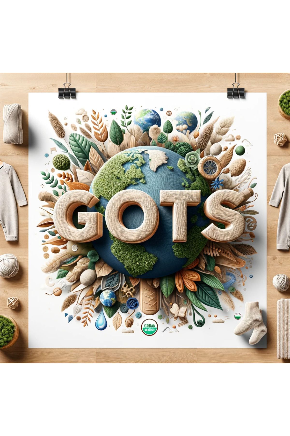 Ekolojik Elegans: GOTS Onaylı Organik Pamuk Bej Kız Bebek Kıyafet Seti