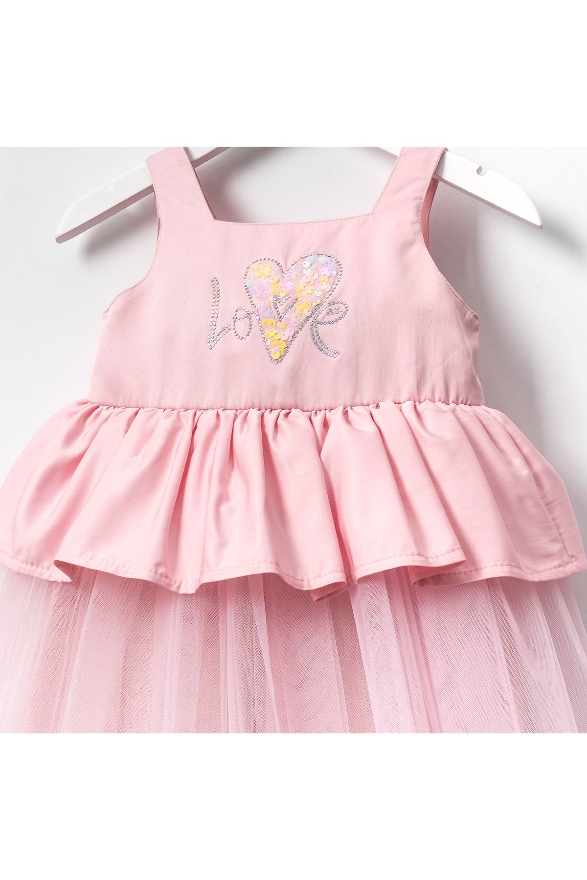 Yıldızlı Tutu Bebek ve Çocuk Elbisesi - Işıltılı İşleme Detay