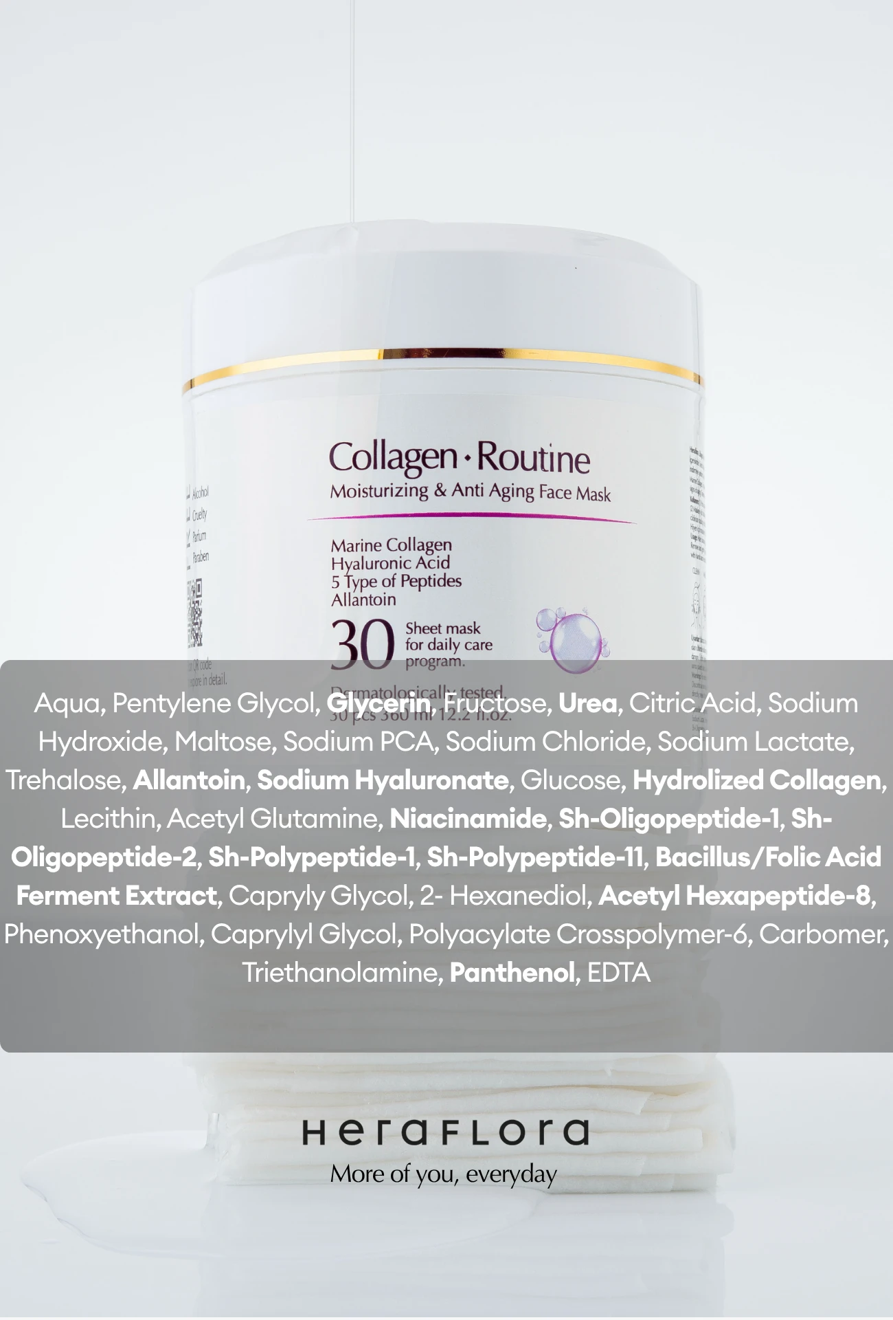 Kolajen Yaşlanma Karşıtı ve Yoğun Nemlendirici Günlük 30'lu Kağıt Maske