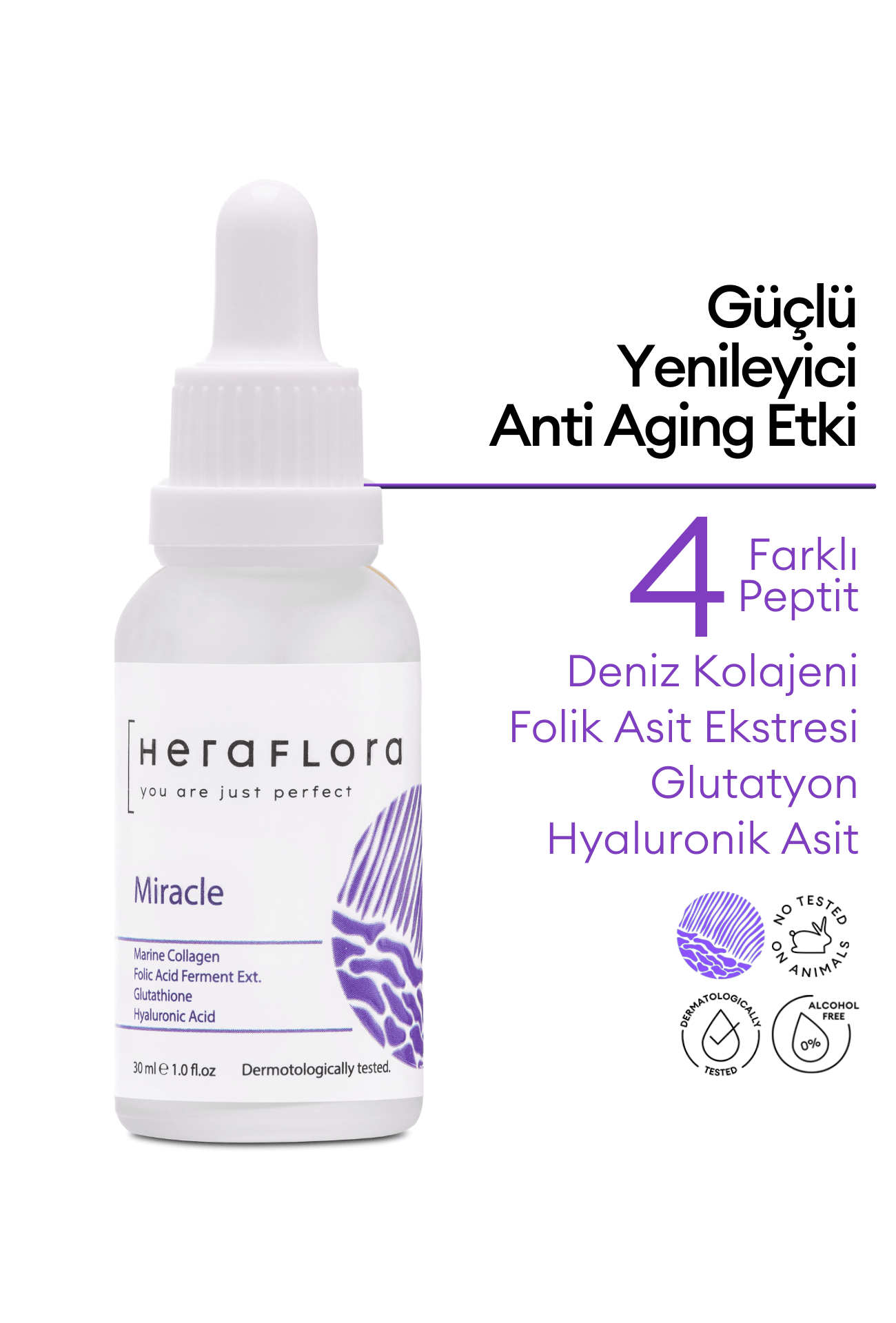 Miracle Kolajen, Peptid Cilt Bakım Serumu 30 Ml