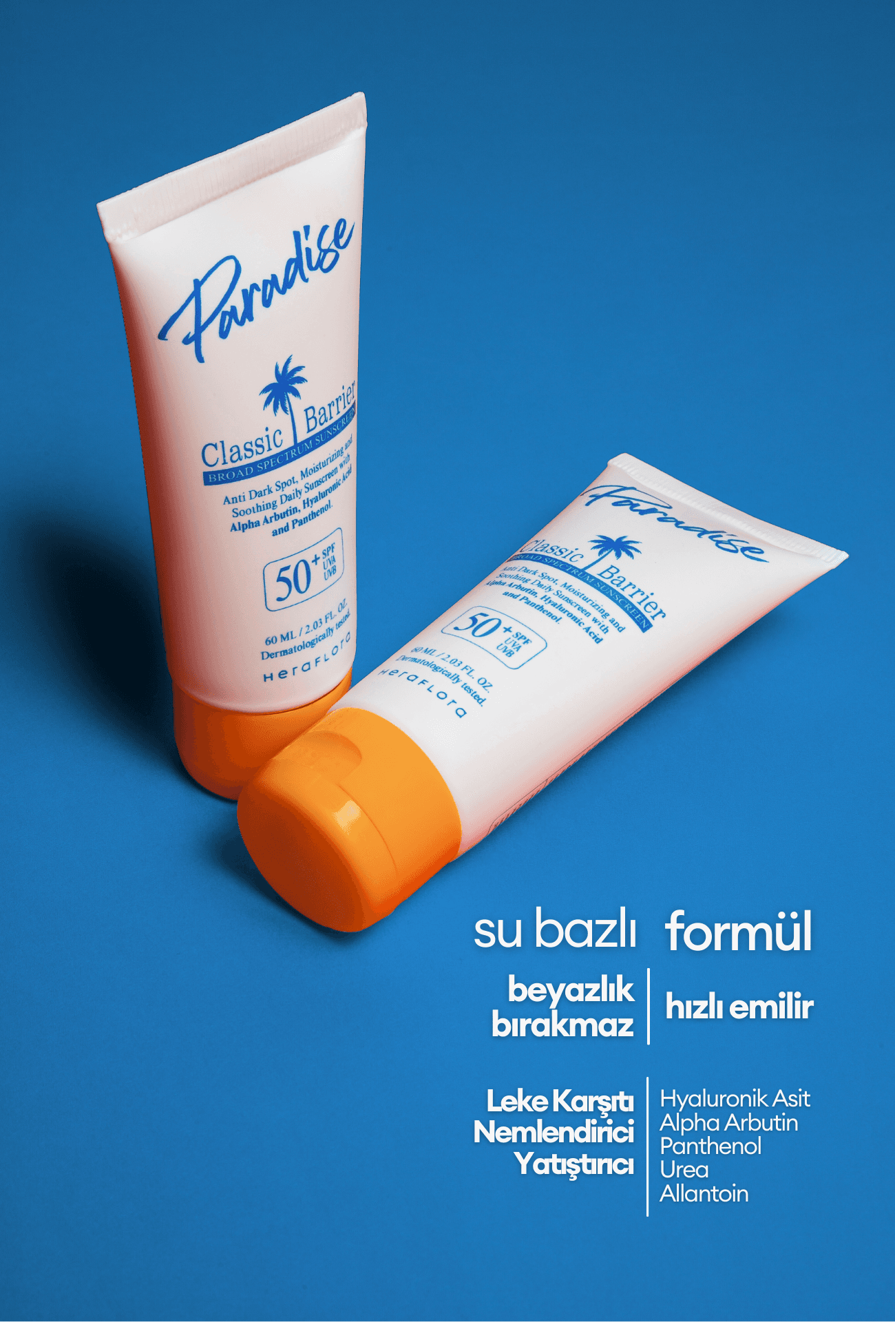 Paradise Güneş Kremi 50 Spf Leke Karşıtı, Nemlendirici, Yatıştırıcı