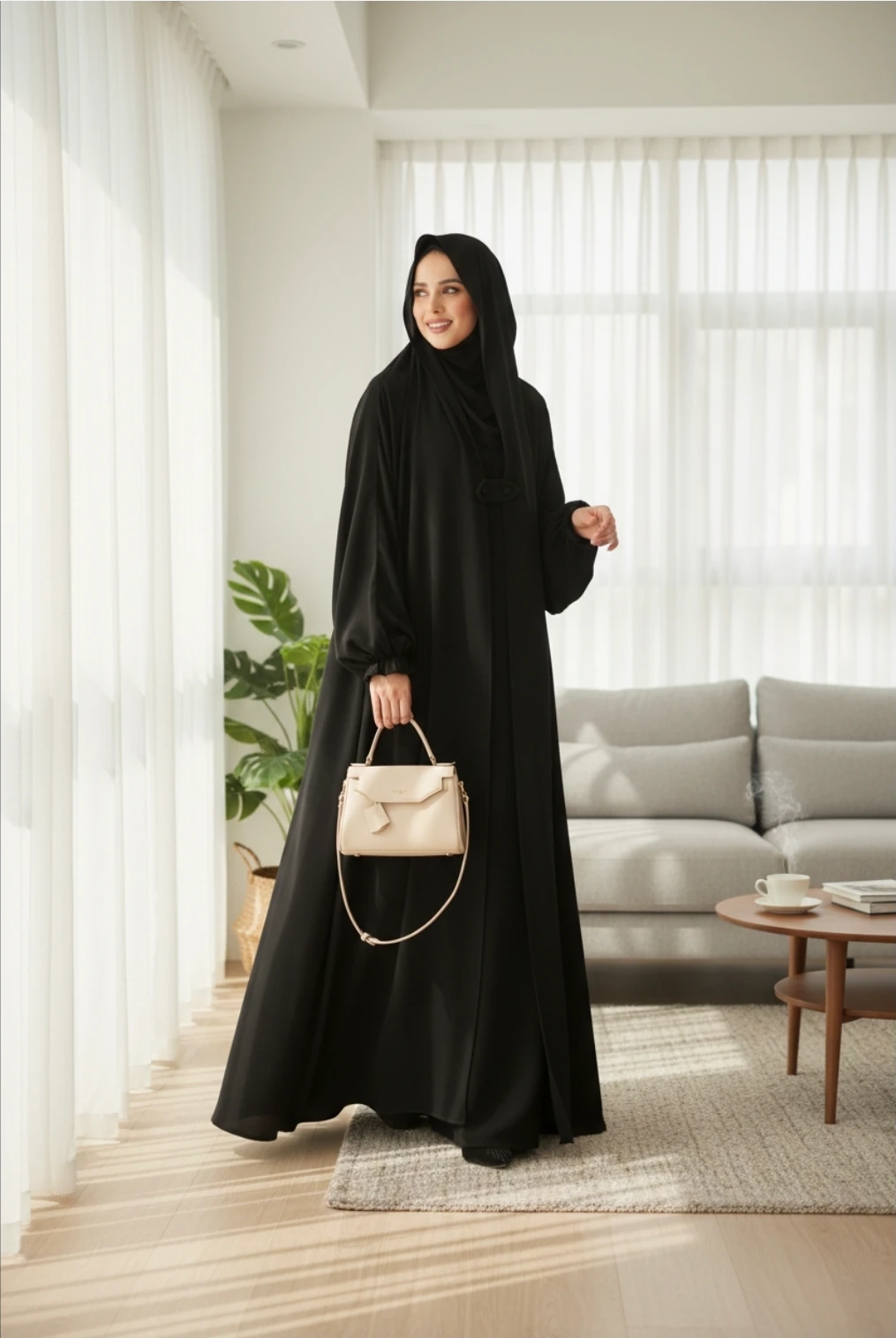 Cillop kendinden peçeli ferace 